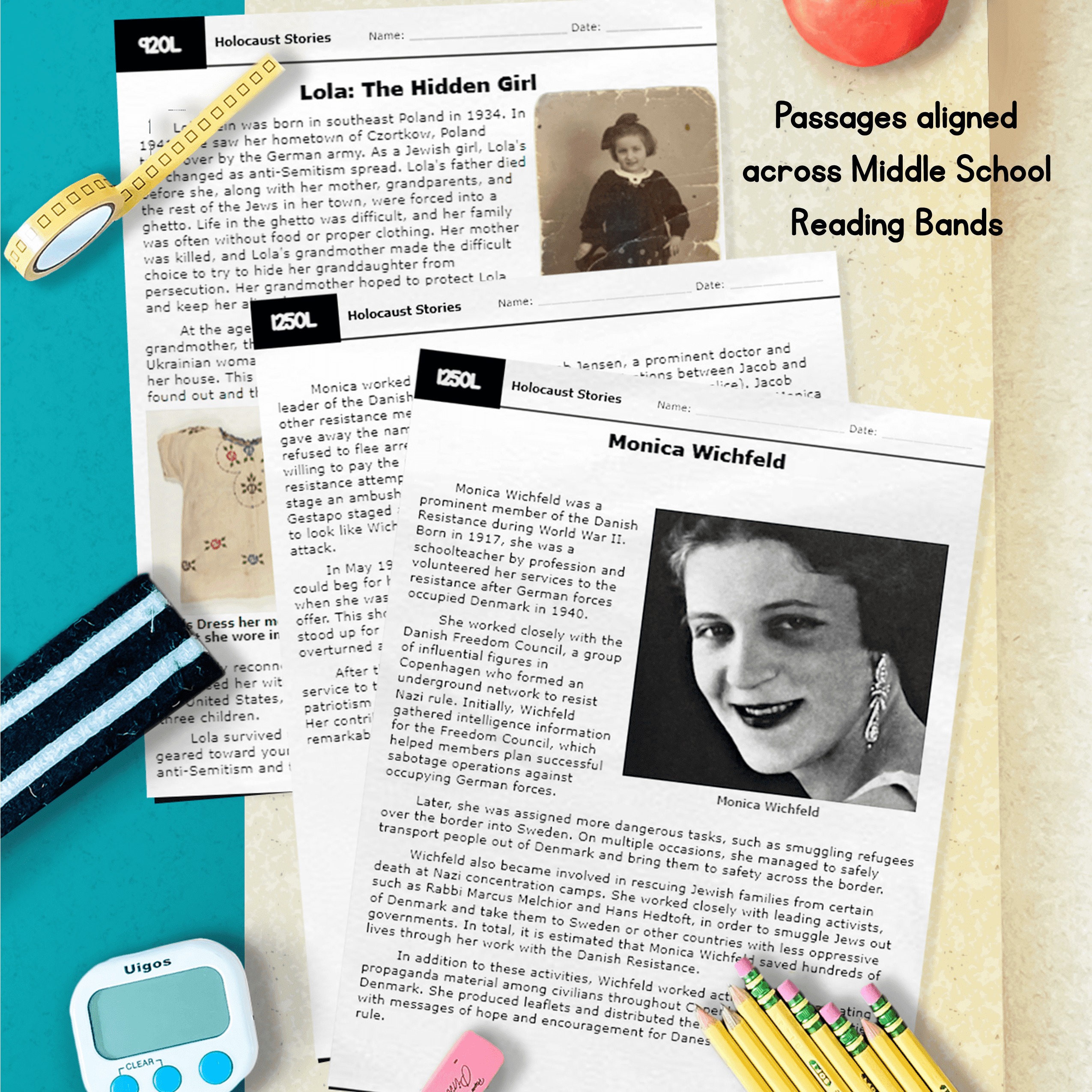 Holocaust Stories - Reading Comprehension Passages - 6th-8th Grade - Image 2