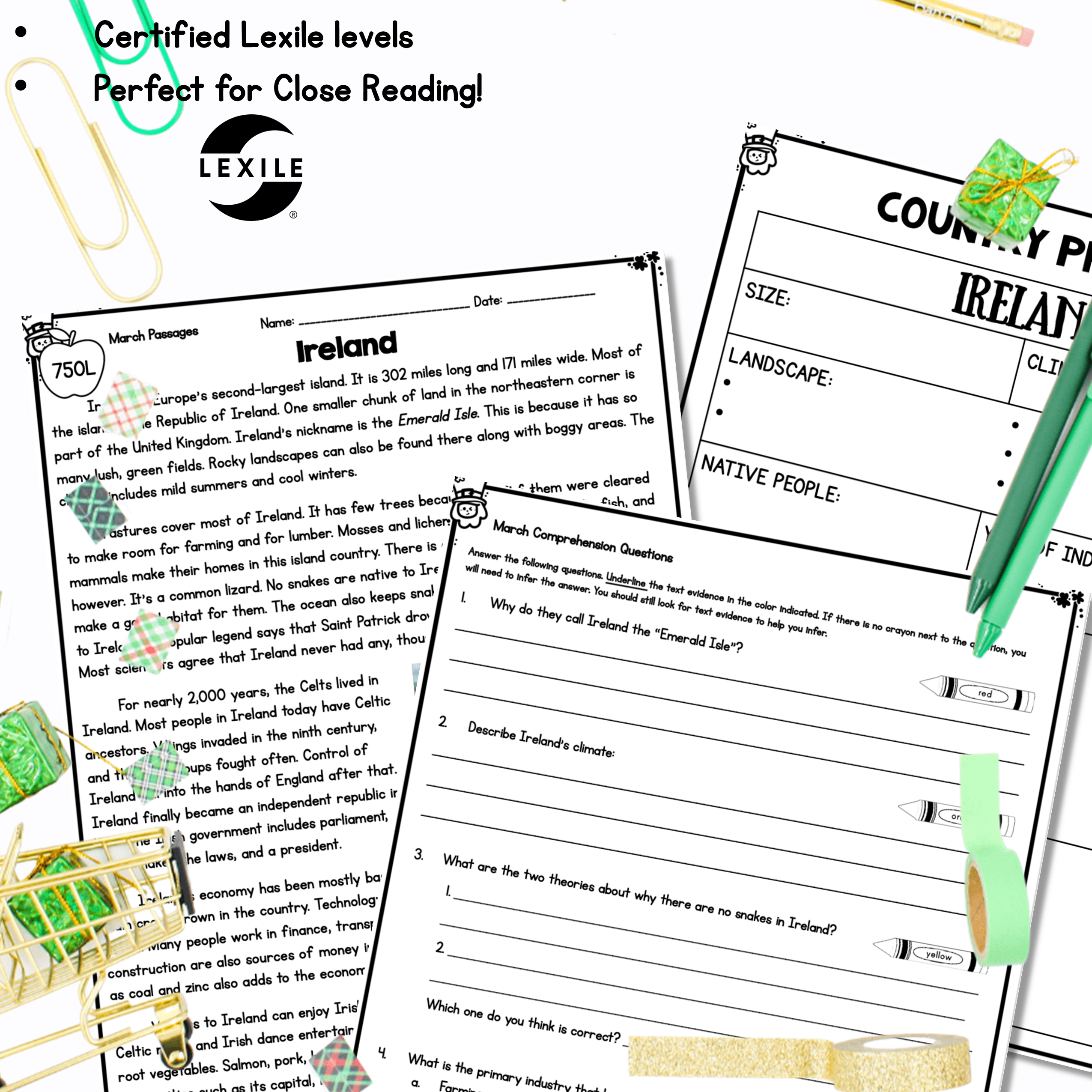 March Lexile Leveled Differentiated Reading Passages - 2nd & 3rd Grade - Image 3