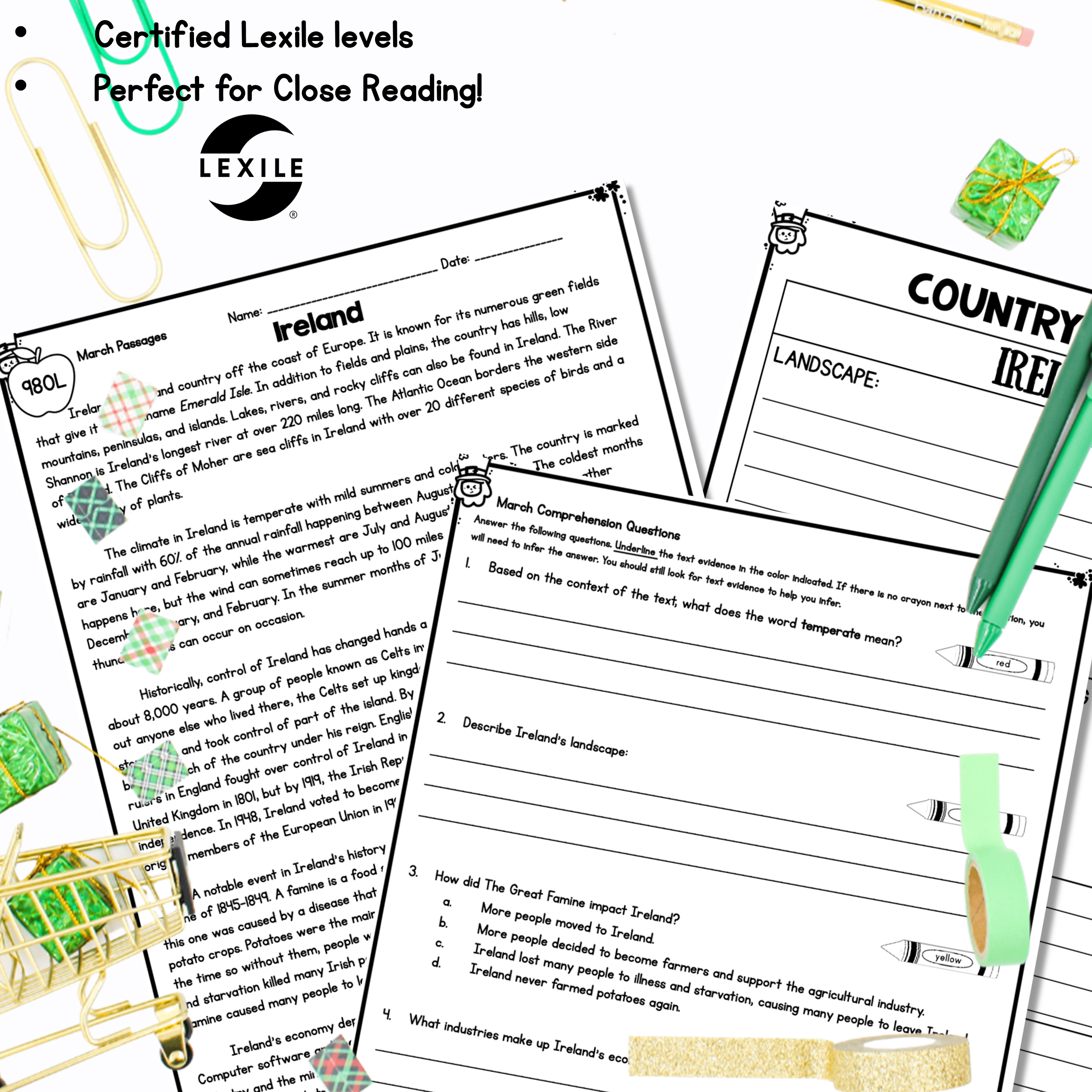 March Lexile Leveled Differentiated Reading Passages - 4th & 5th Grade - Image 3