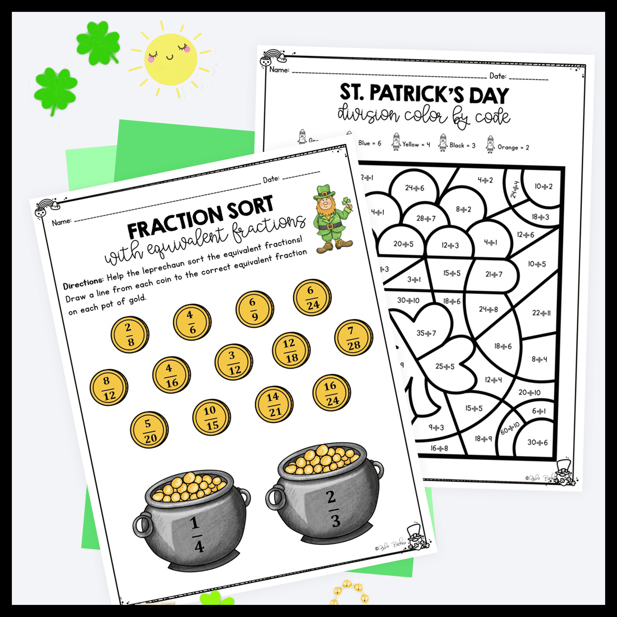 March Themed Math Practice - 3rd Grade - Image 4