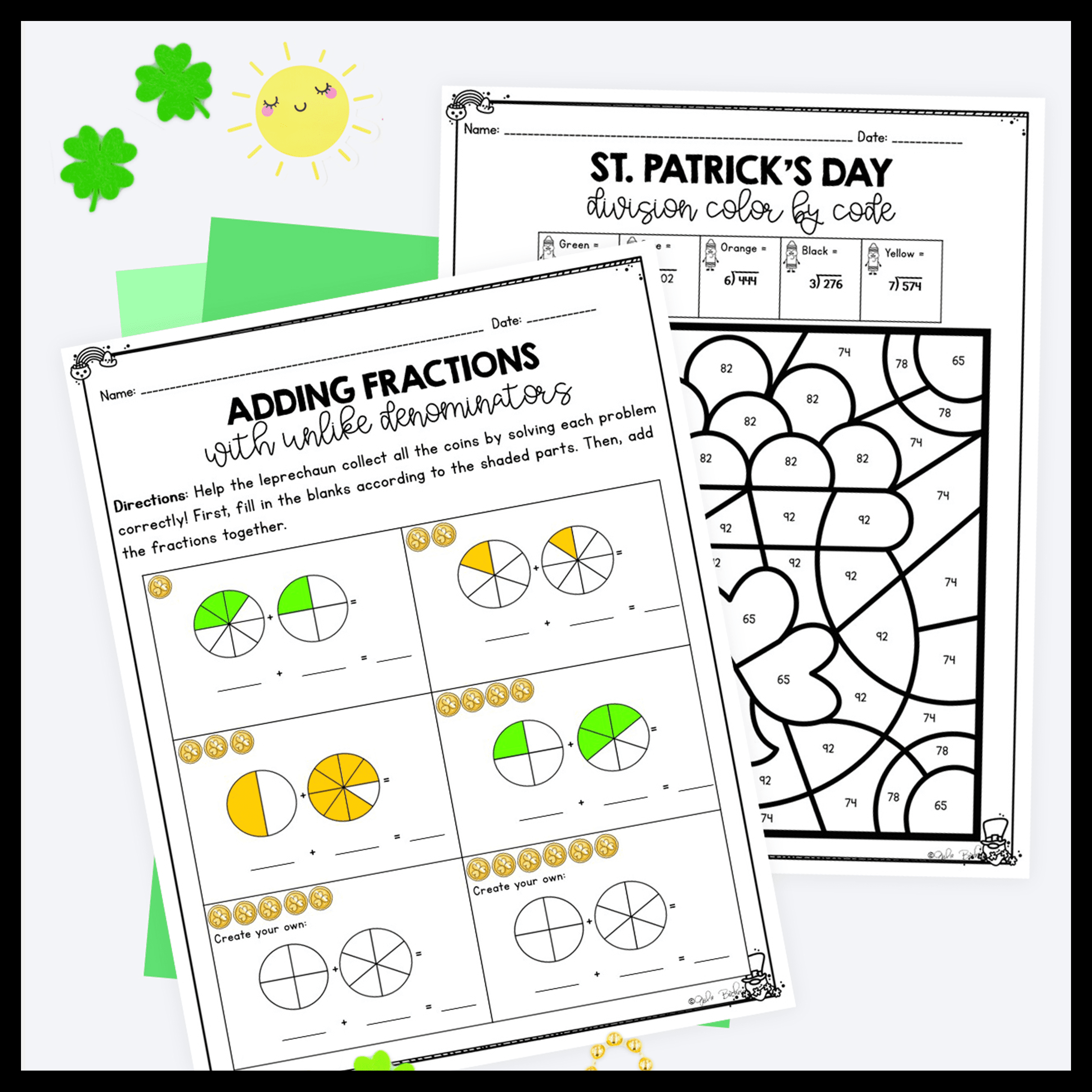 March Themed Math Practice - 4th Grade - Image 4