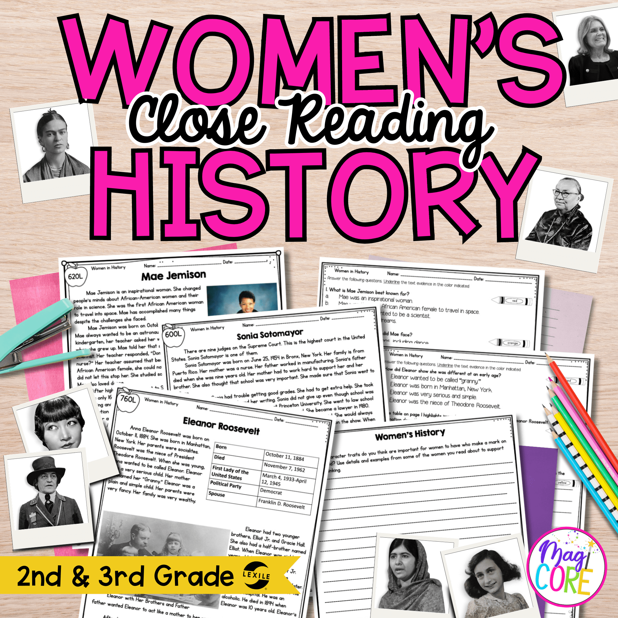 Women's History - Passages & Biography Project - 2nd-5th Grade