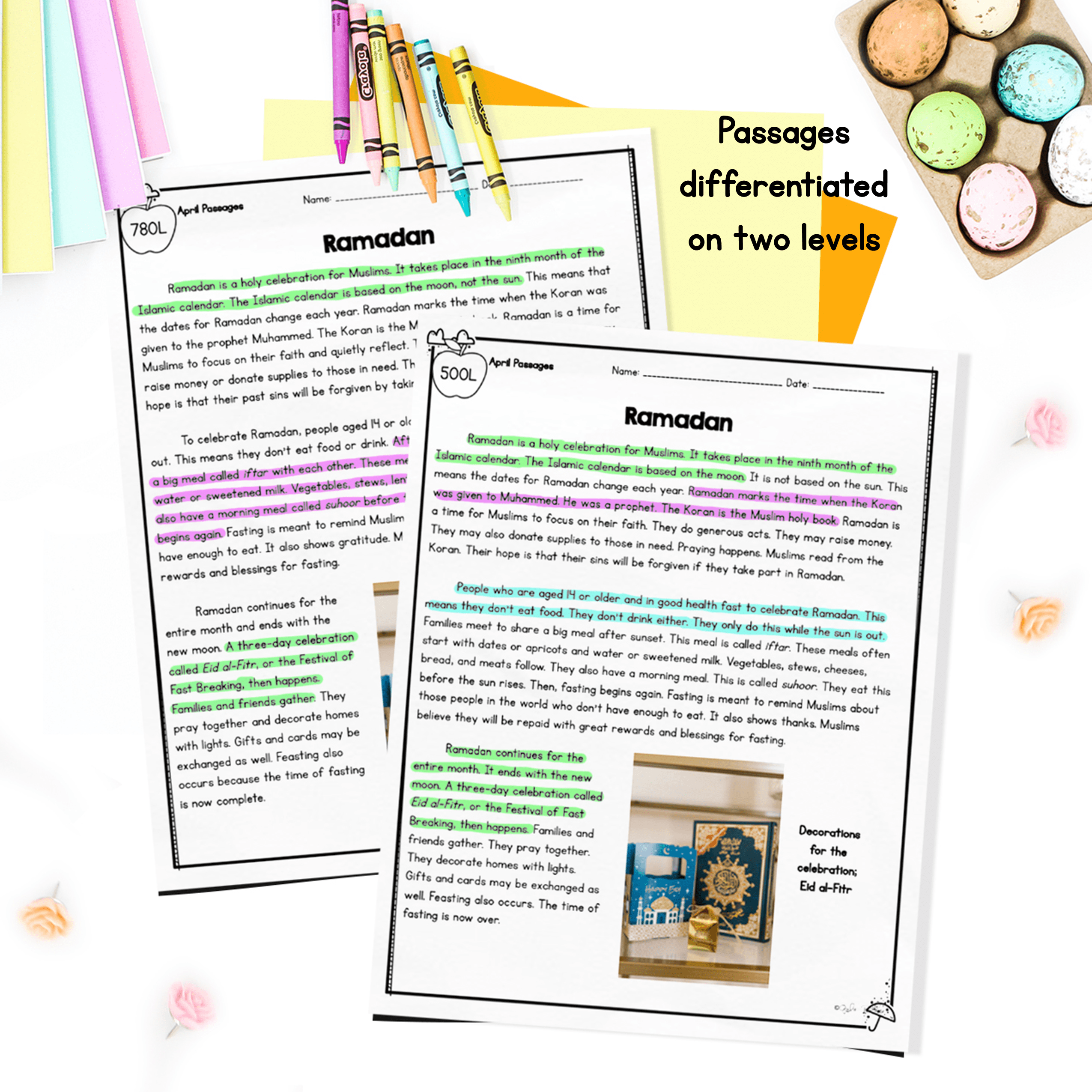 April Lexile Leveled Differentiated Reading Passages - 2nd & 3rd Grade - Image 2