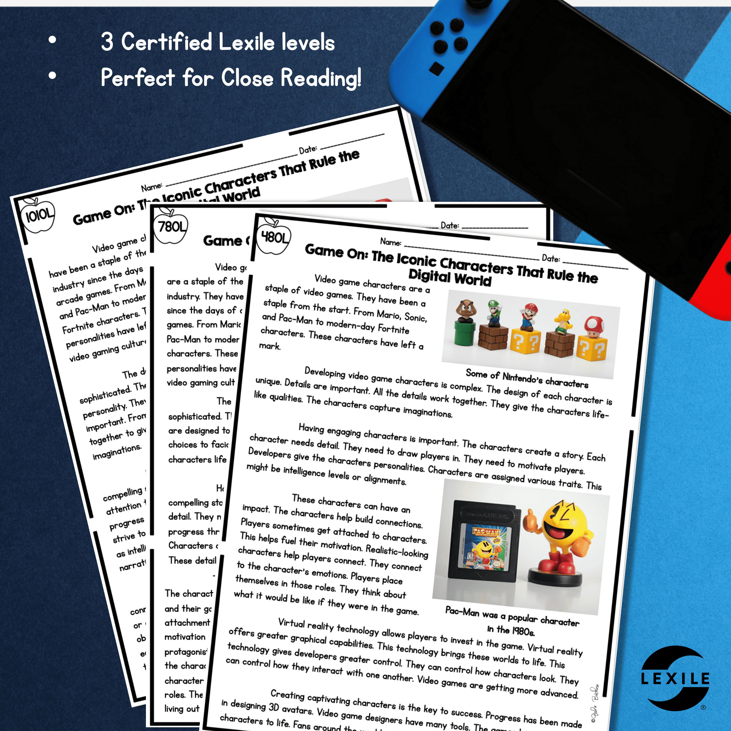 Video Games Differentiated Reading Comprehension Passages Lexile Leveled - Image 3