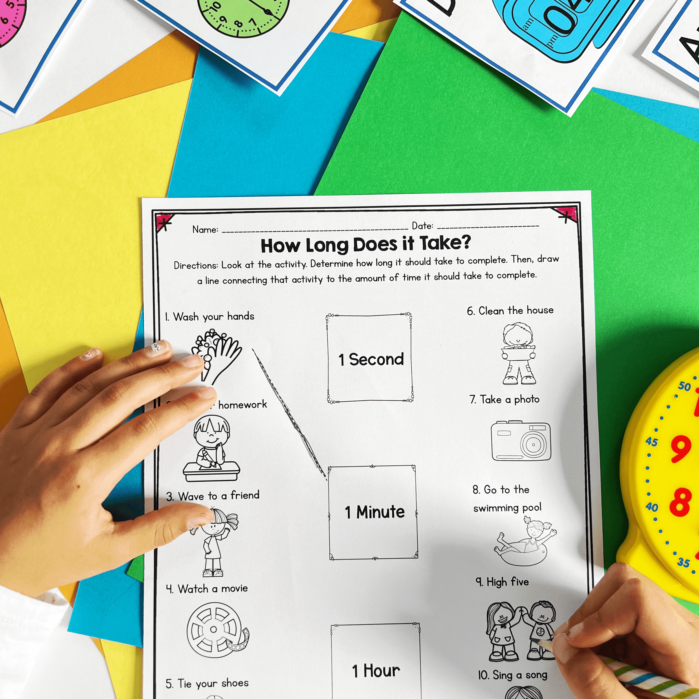 Telling Time to the Hour or Half Hour - 1st Grade Math - 1.MD.B.3 | MA.1.M.2.1 - Image 6