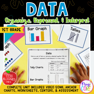 Bar Graphs & Pictographs - 1st Grade Math - 1.MD.C.4 Worksheets Activities Unit