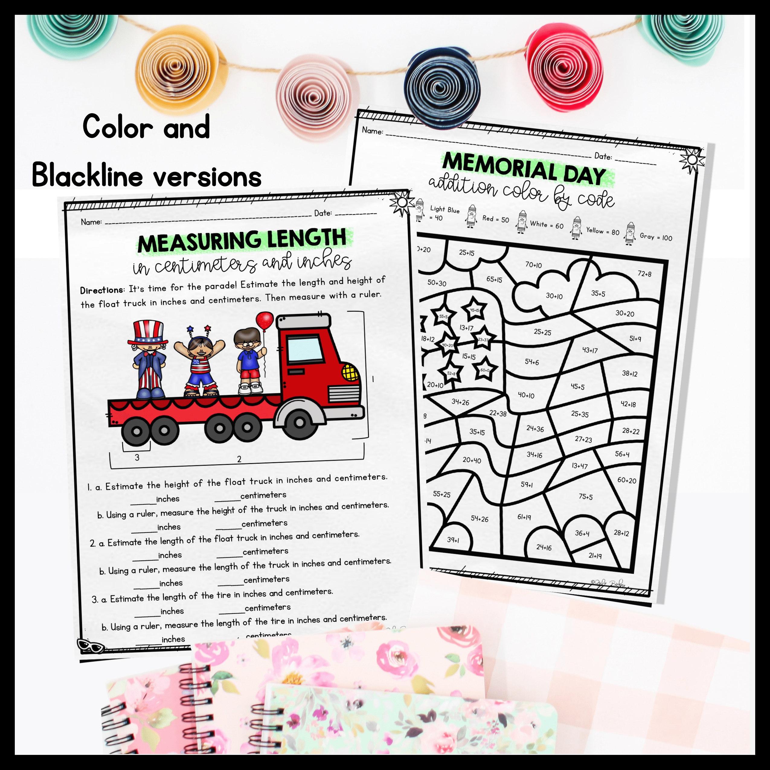 May Themed Math Practice - 2nd Grade - Image 2