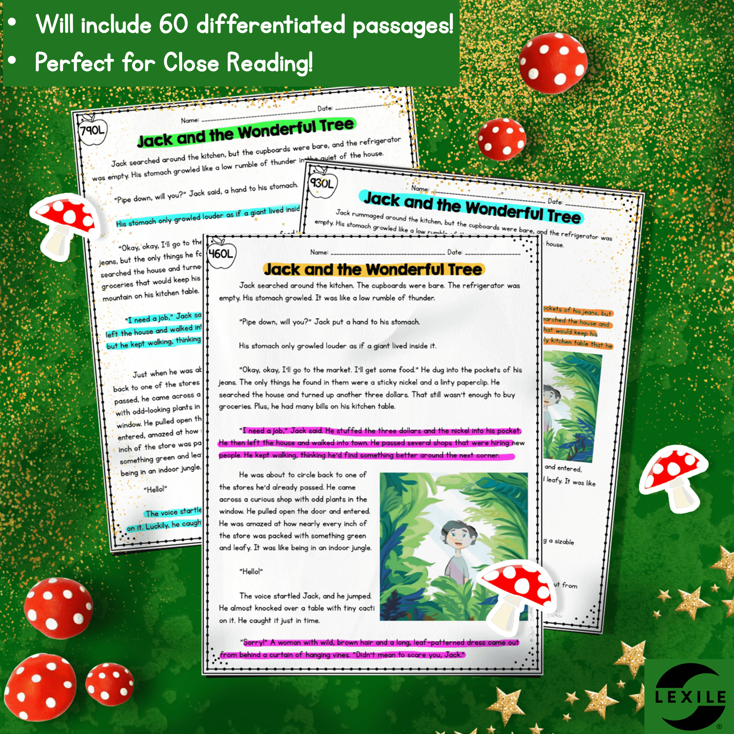 Reluctant Readers Lexile Leveled Fiction Reading Comprehension Passages Bundle - Image 2