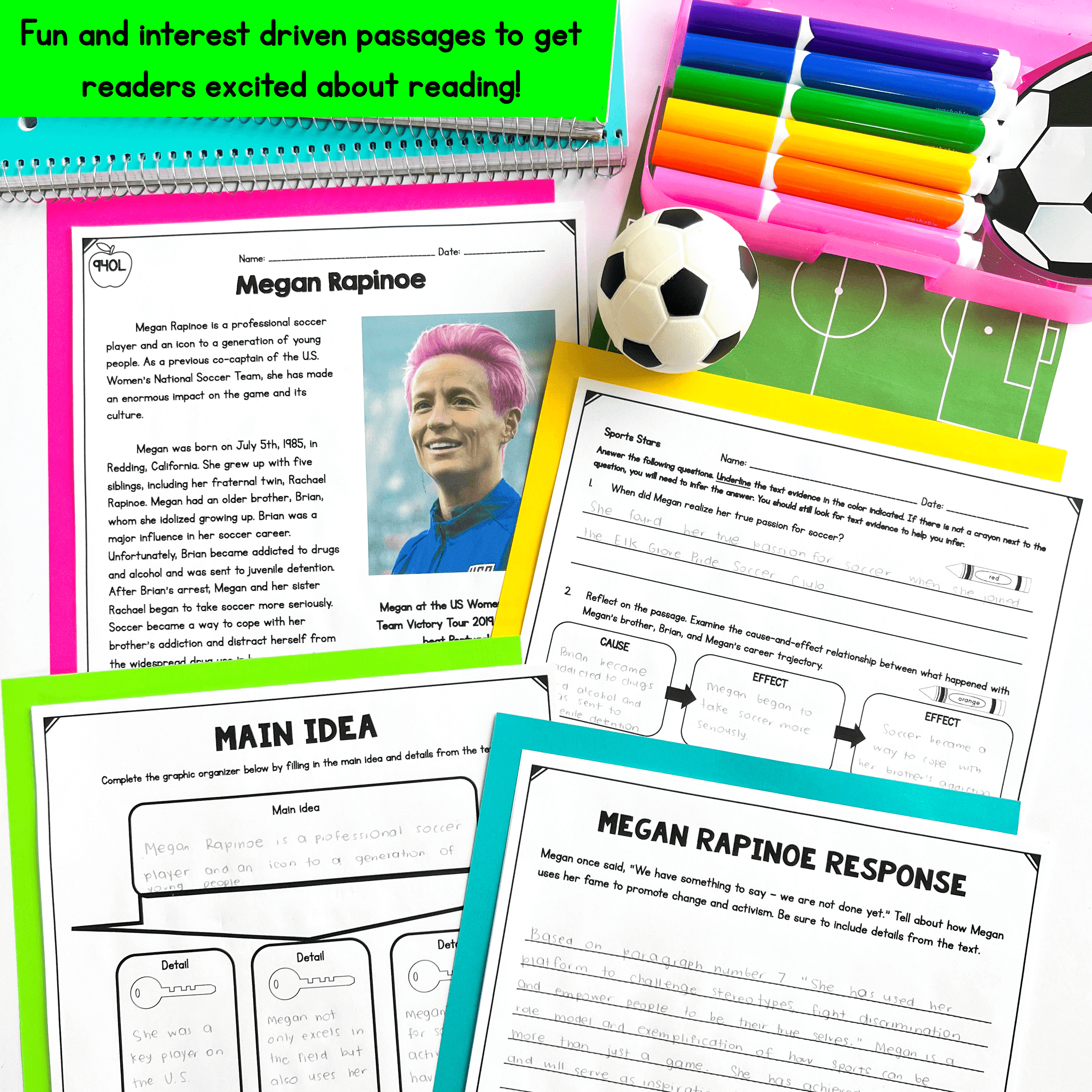 Sports Differentiated Close Reading Comprehension Passages, Question, Worksheets - Image 2