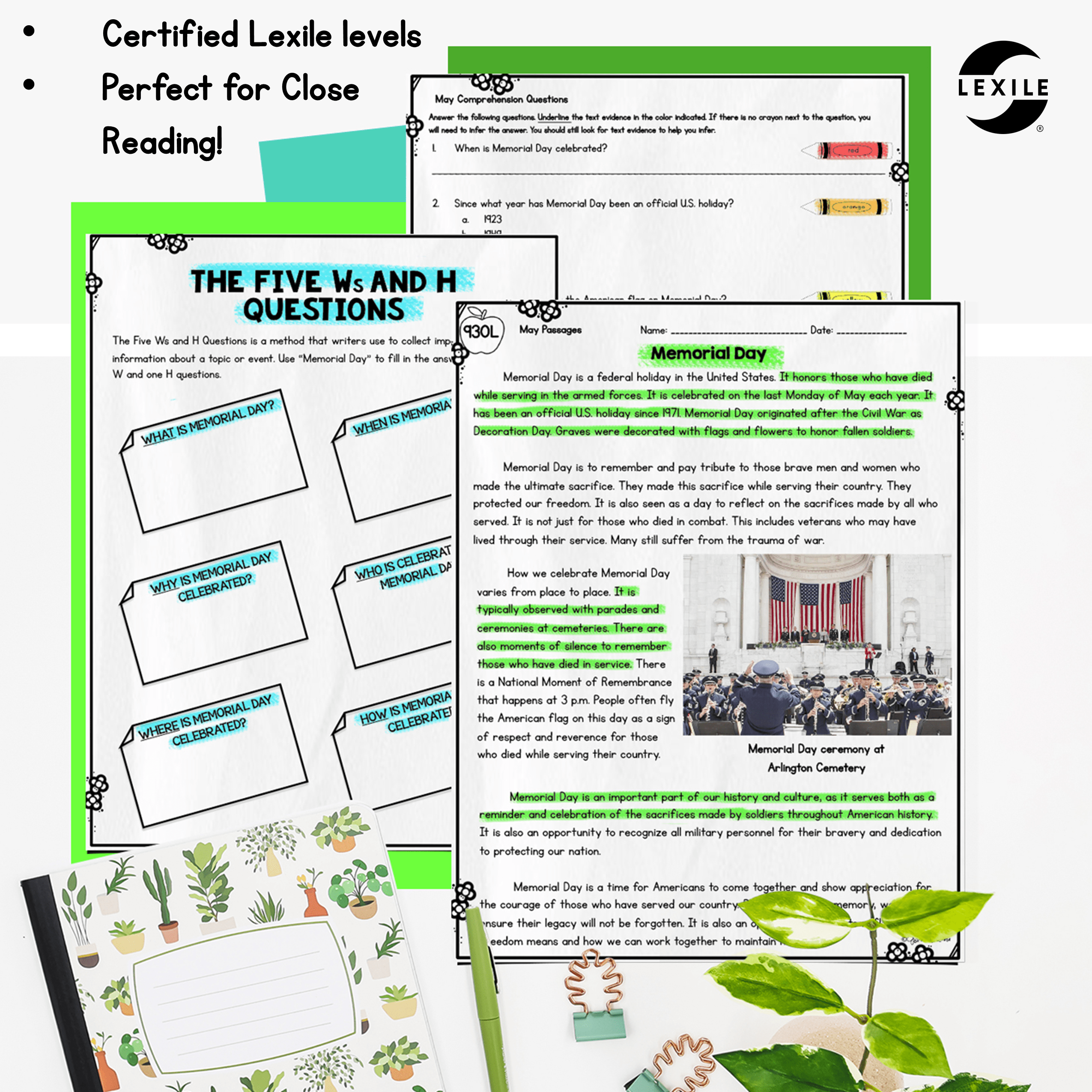 May Lexile Leveled Differentiated Reading Passages - 4th & 5th Grade - Image 3