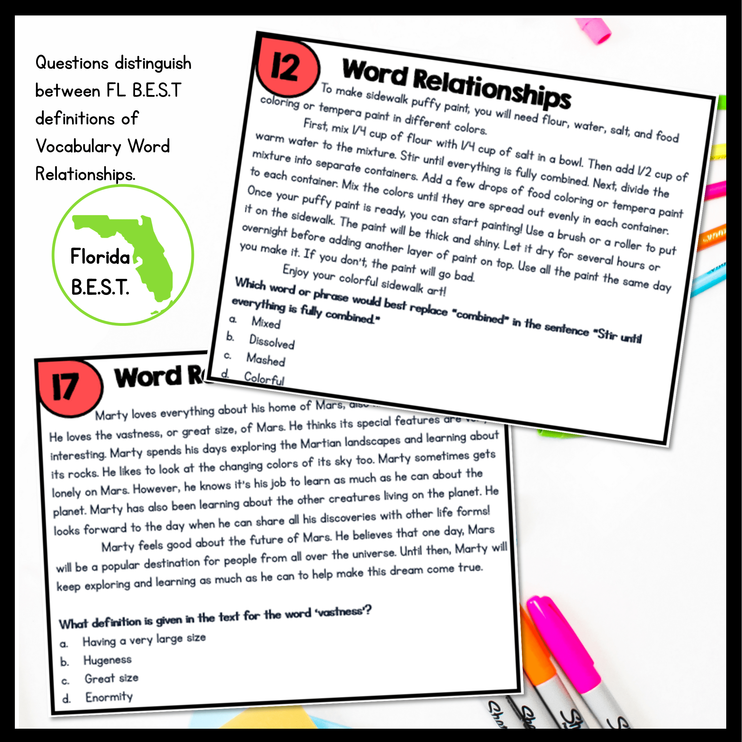 Word Relationships Task Cards - 2nd-3rd Grade - FL BEST ELA.2.V.1.3/3.V.1.3 - Image 3