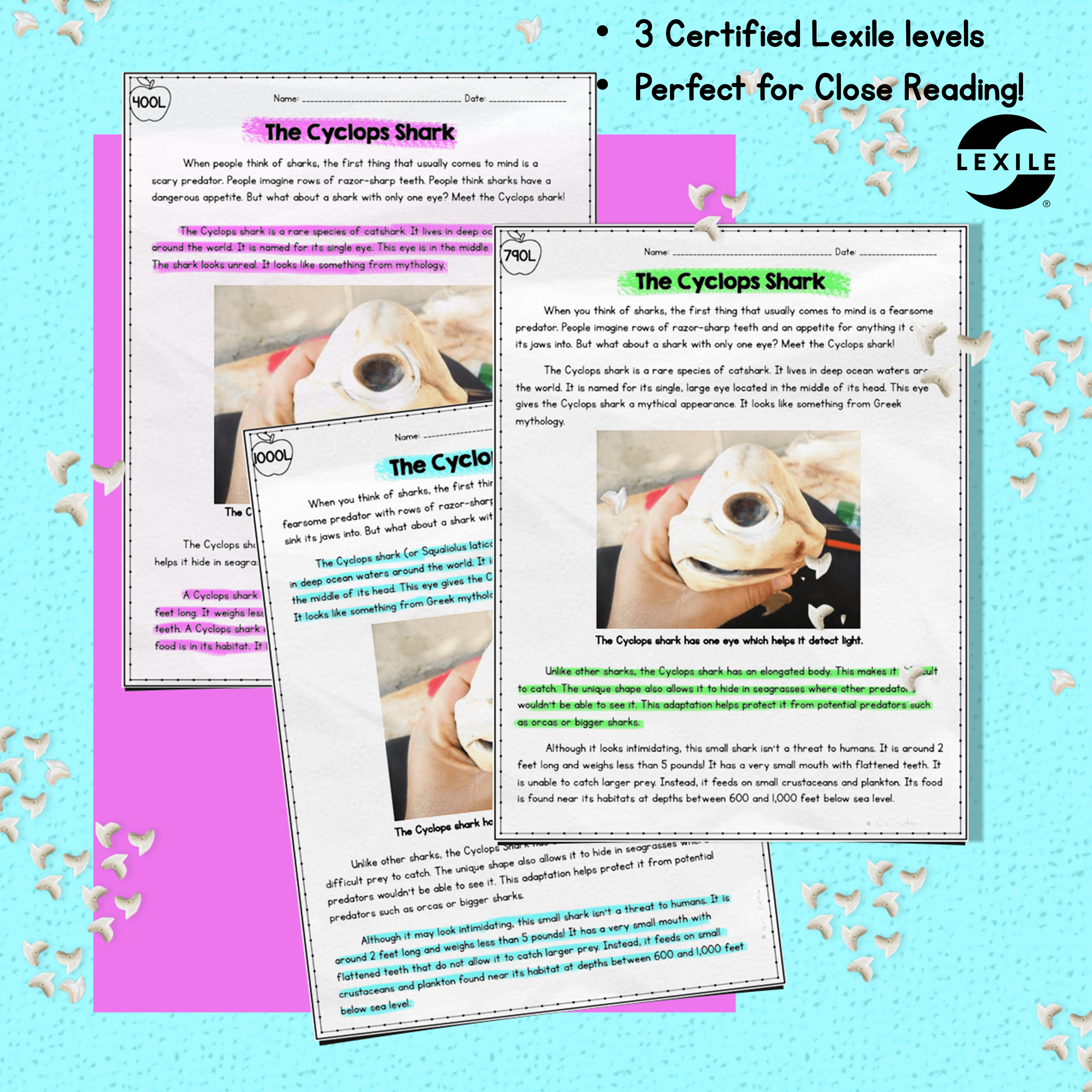 Creepy Animals Differentiated Close Reading Comprehension Passages Lexile Levels - Image 3