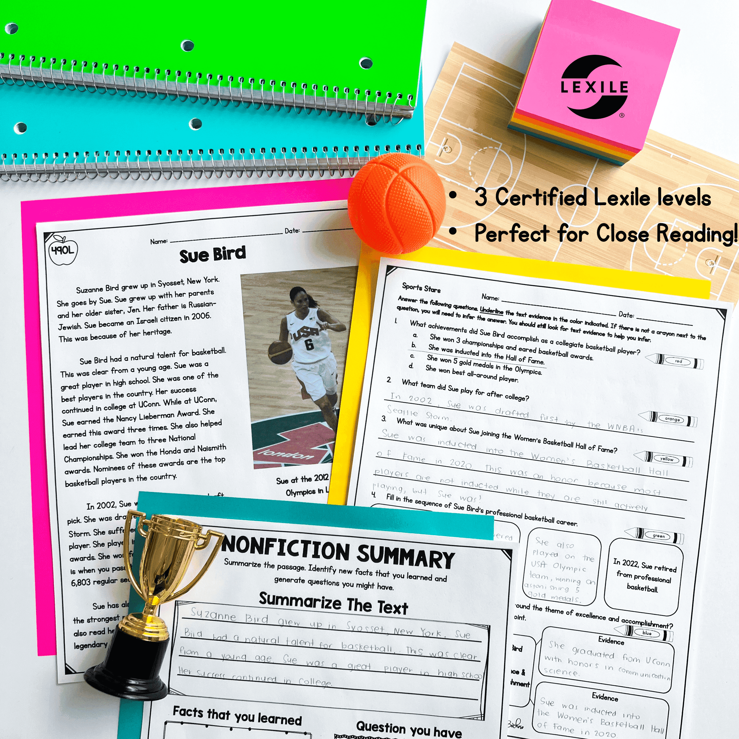 Sports Differentiated Close Reading Comprehension Passages, Question, Worksheets - Image 3