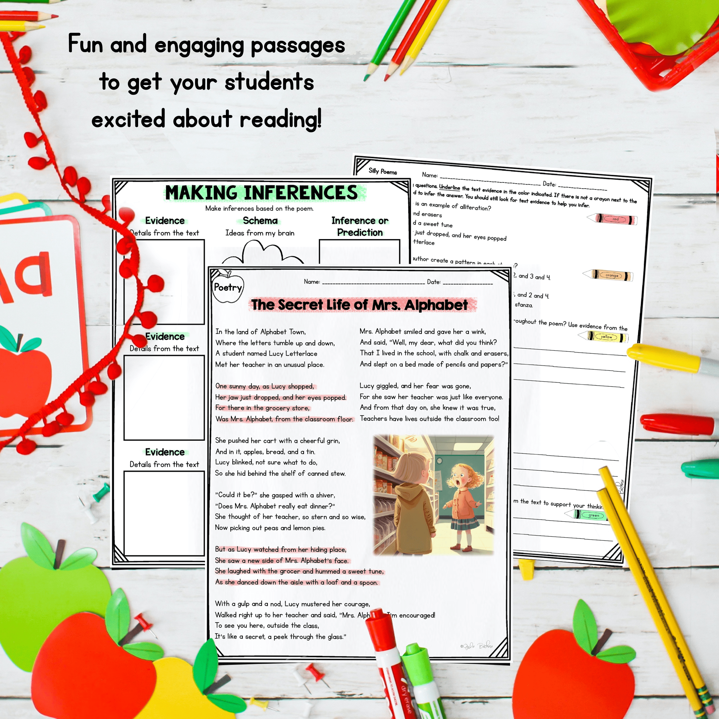 Reluctant Readers Lexile Leveled Fiction Reading Comprehension Passages Bundle - Image 4