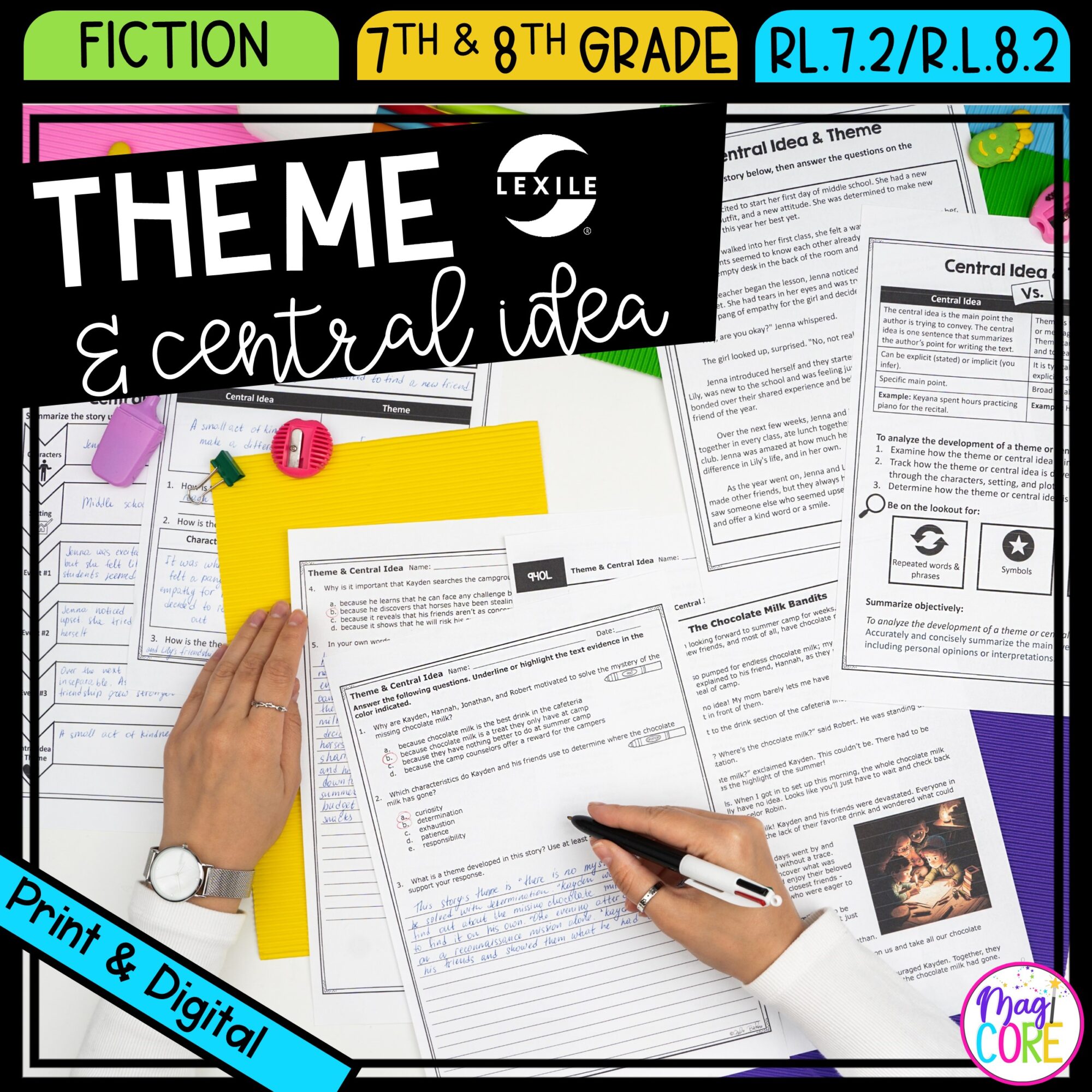 Theme & Central Idea - RL.7.2 | RL.8.2