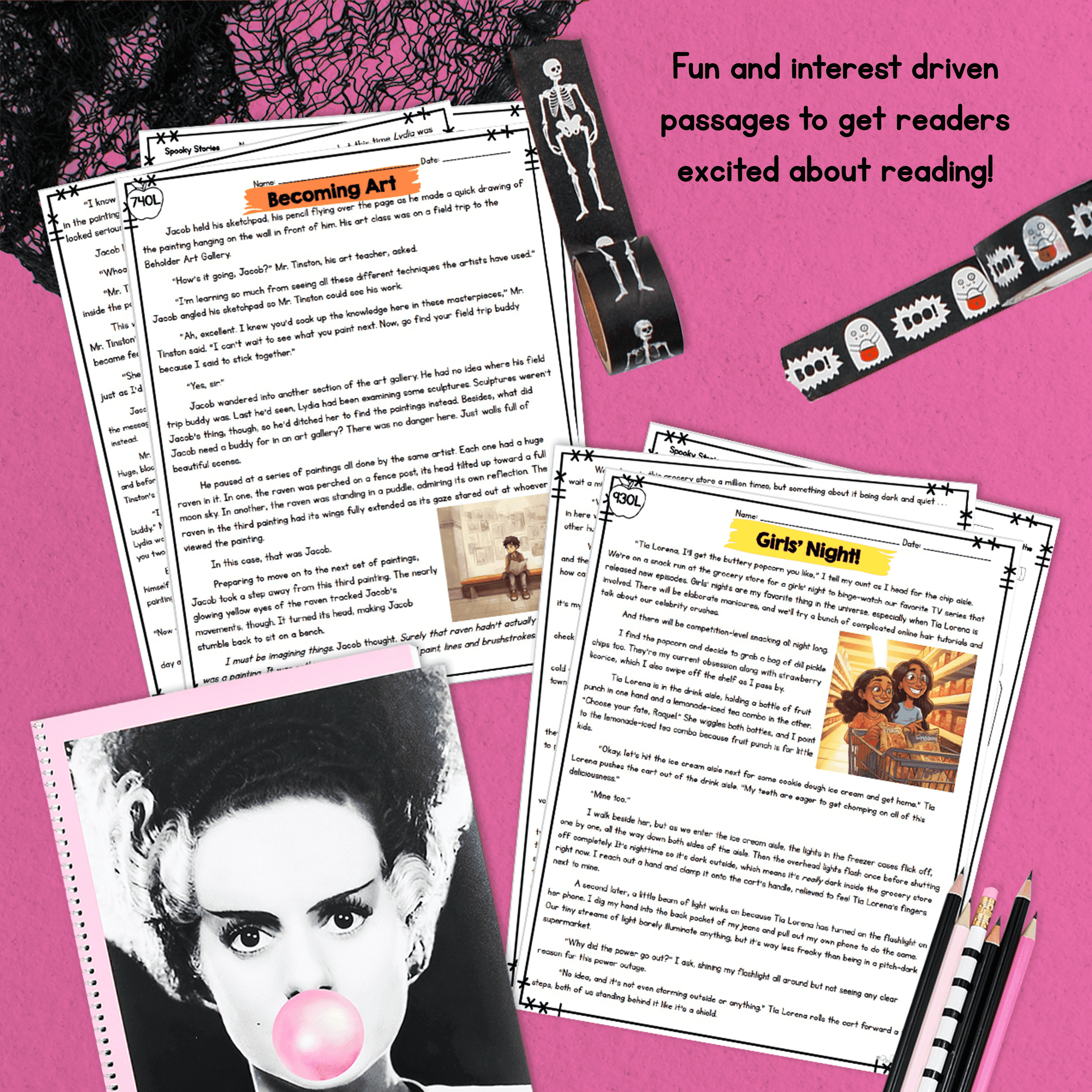 Spooky Stories Differentiated Reading Comprehension Passages Lexile Leveled - Image 2