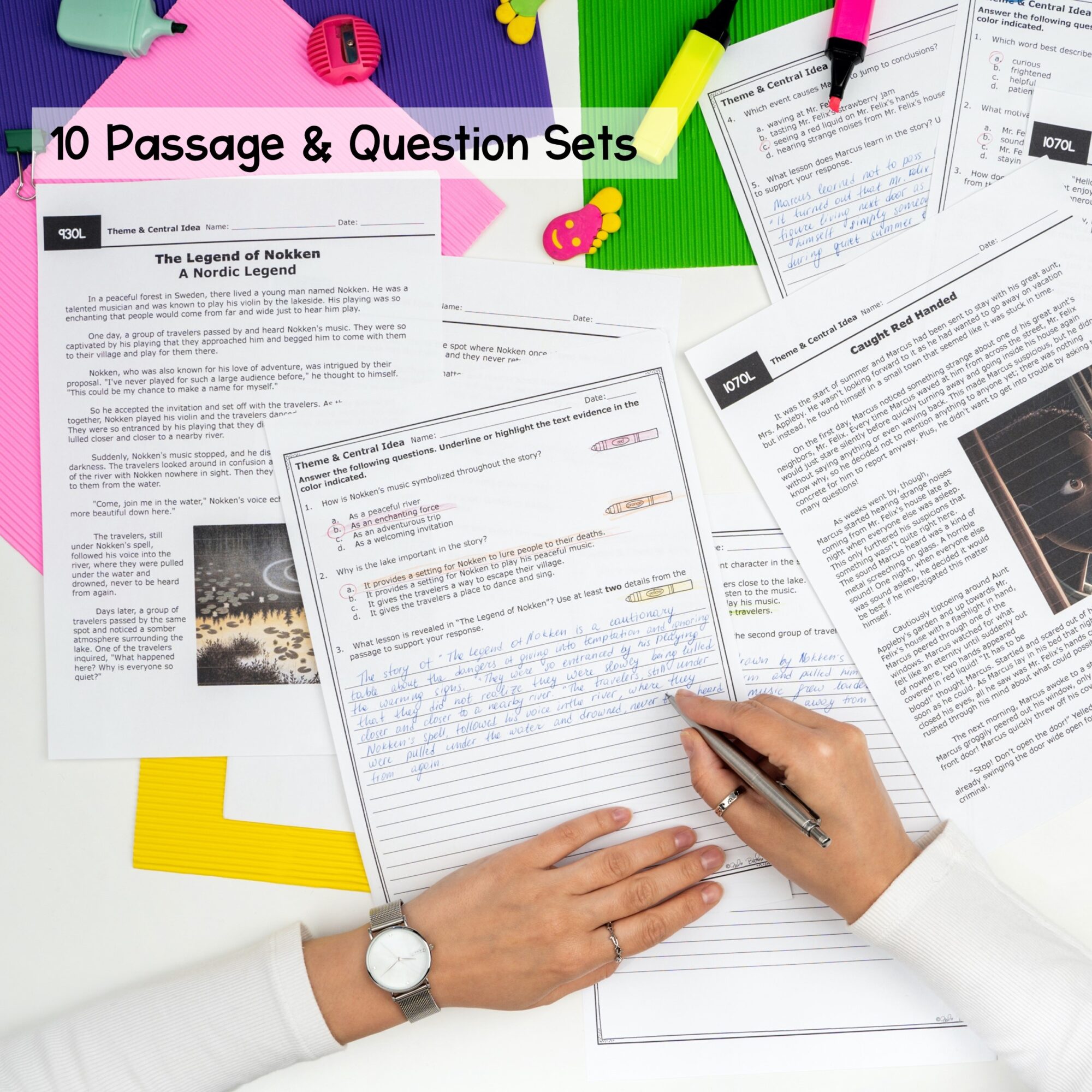 Theme & Central Idea - 7th & 8th Grade Reading Comprehension - RL.7.2 & RL.8.2 - Image 2