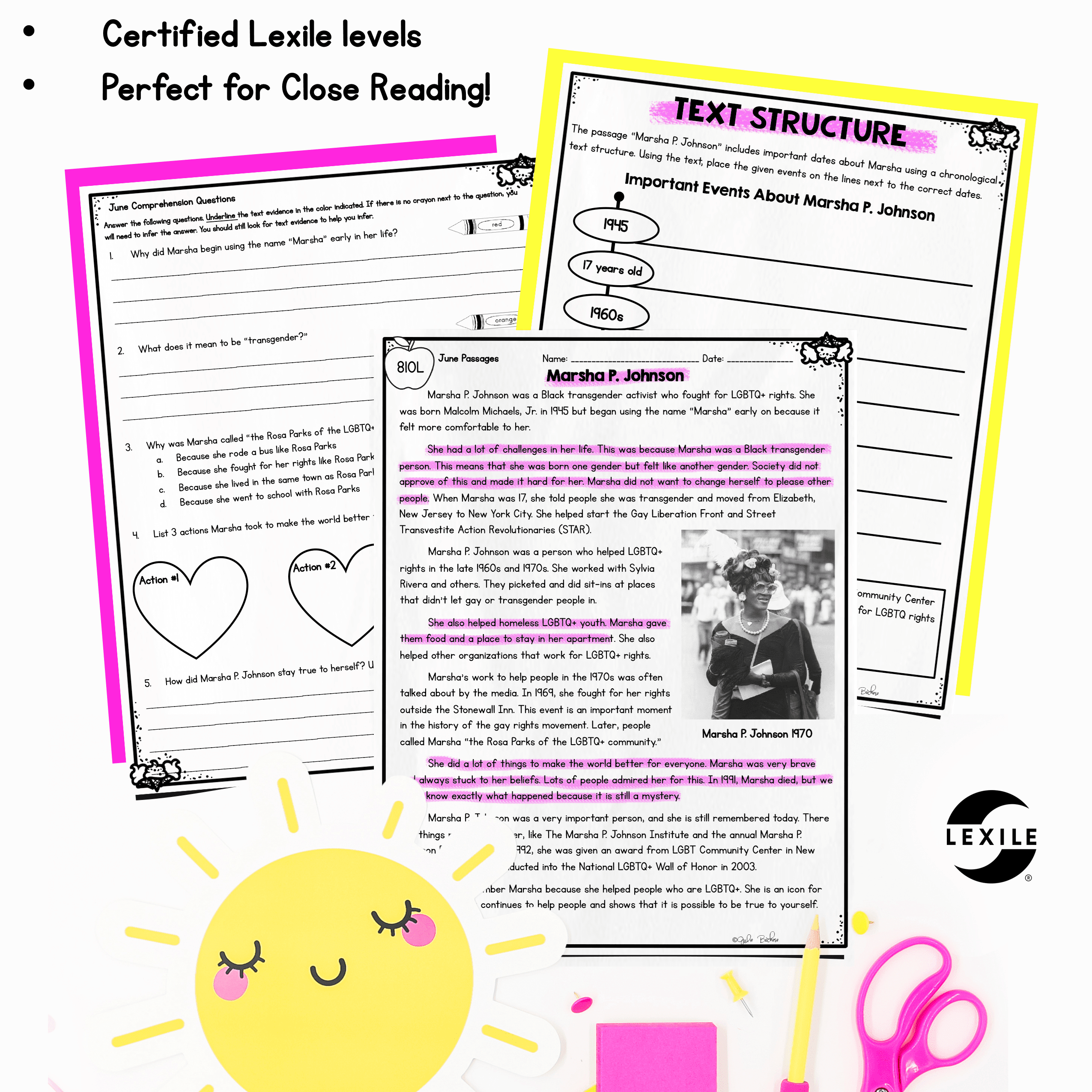 June Lexile Leveled Differentiated Reading Passages - 2nd & 3rd Grade - Image 3