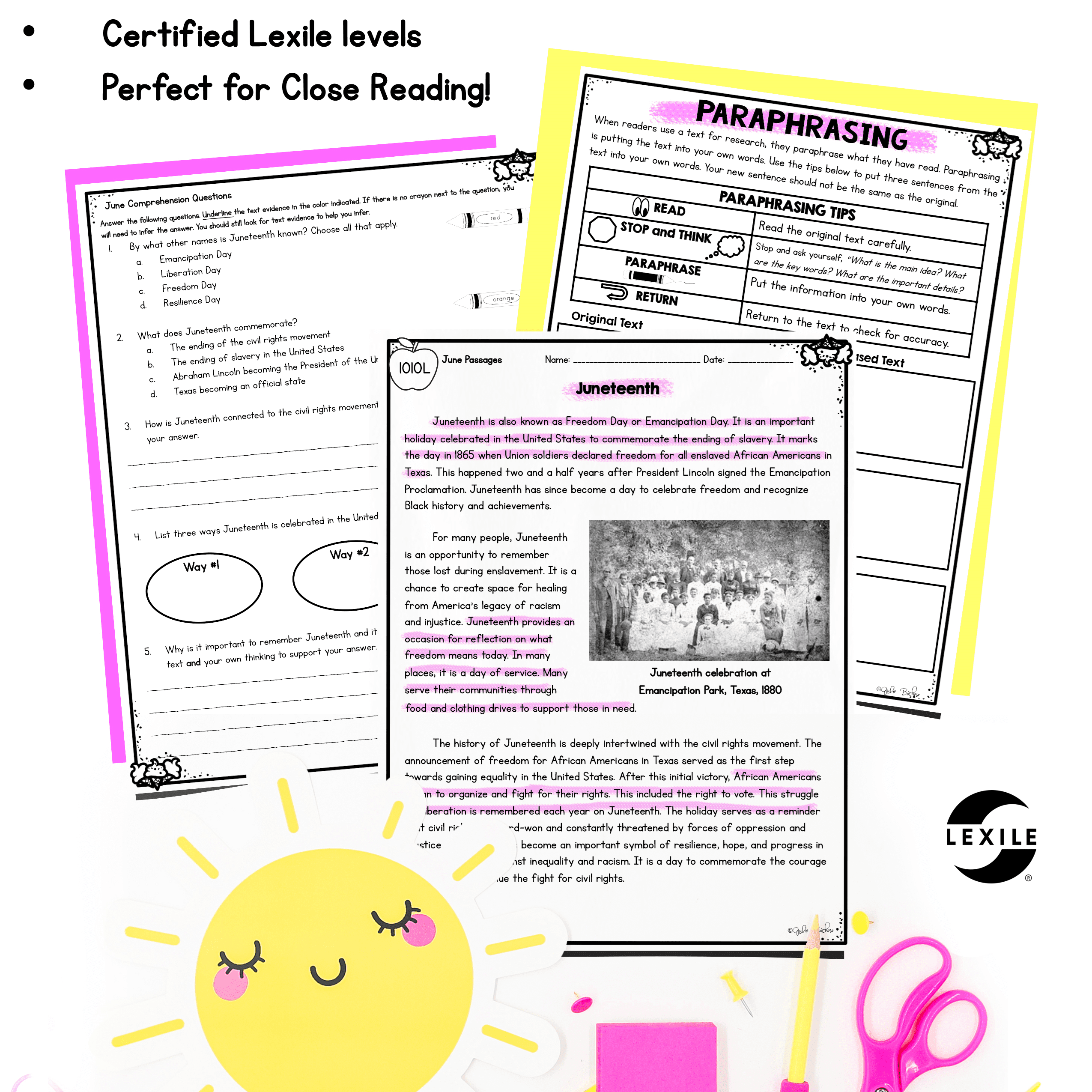 June Lexile Leveled Differentiated Reading Passages - 4th & 5th Grade - Image 3