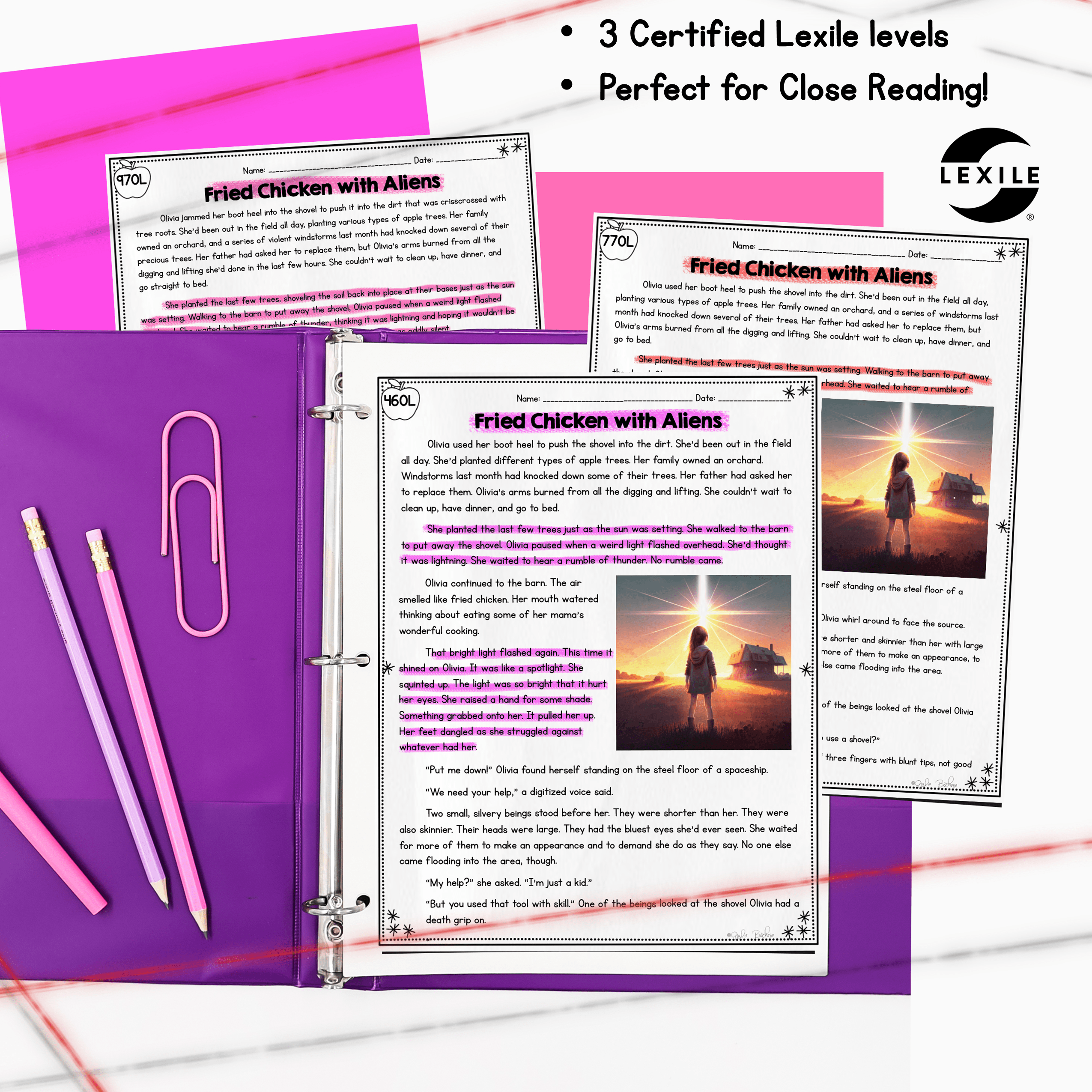 Galactic Adventures Differentiated Reading Comprehension Passages - Image 3