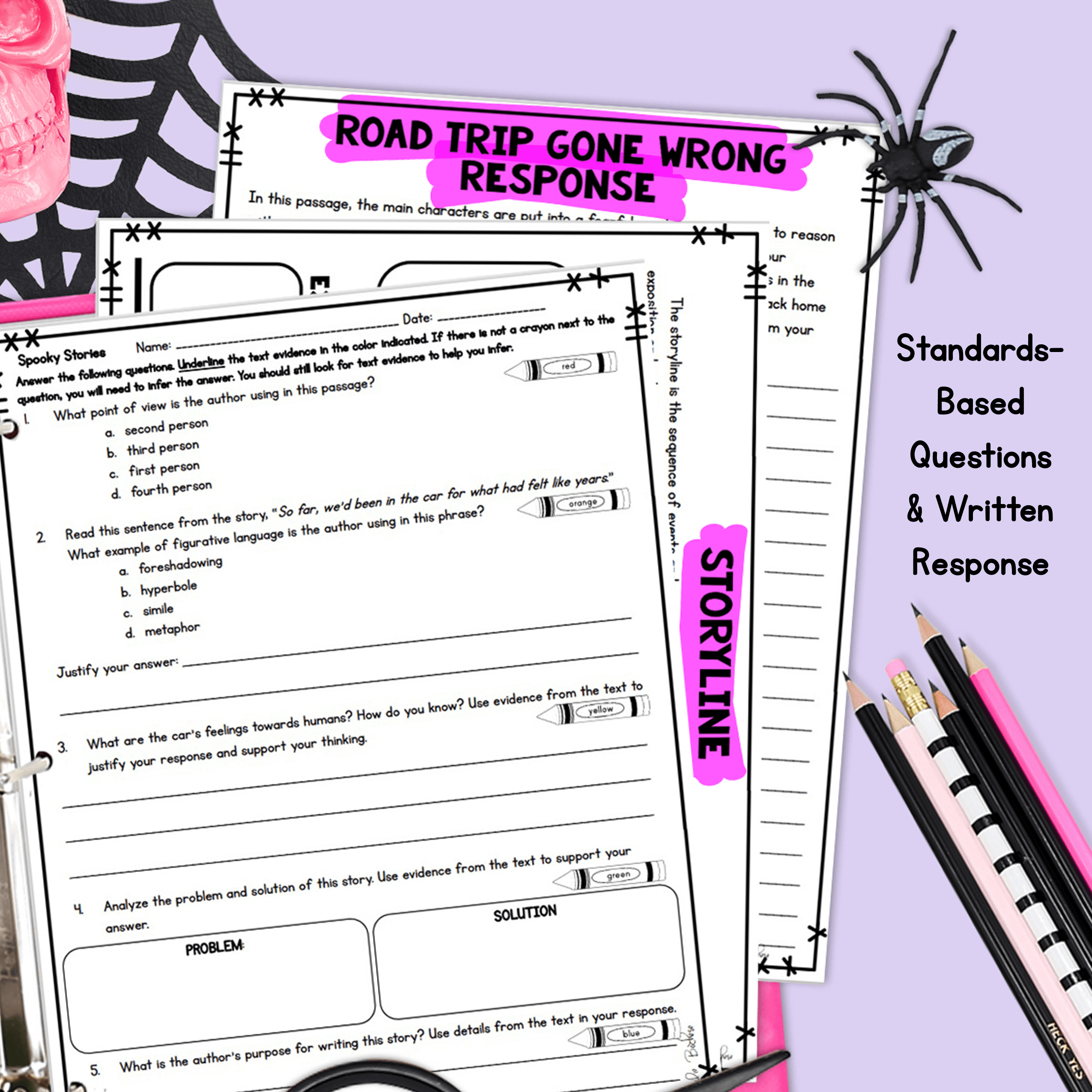 Spooky Stories Differentiated Reading Comprehension Passages Lexile Leveled - Image 4