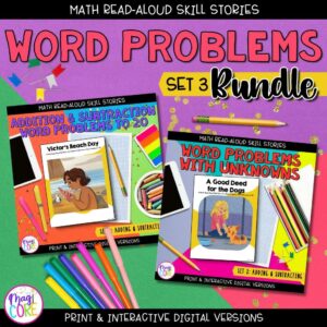 Interactive Math Stories - Addition & Subtraction Word Problems to 20 1st Grade