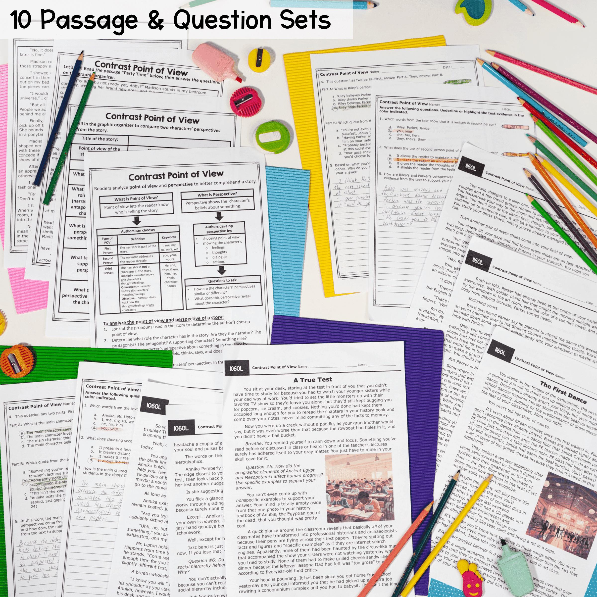 Develop & Contrast Point of View 7th Grade Reading Comprehension Passages RL.7.6 - Image 2