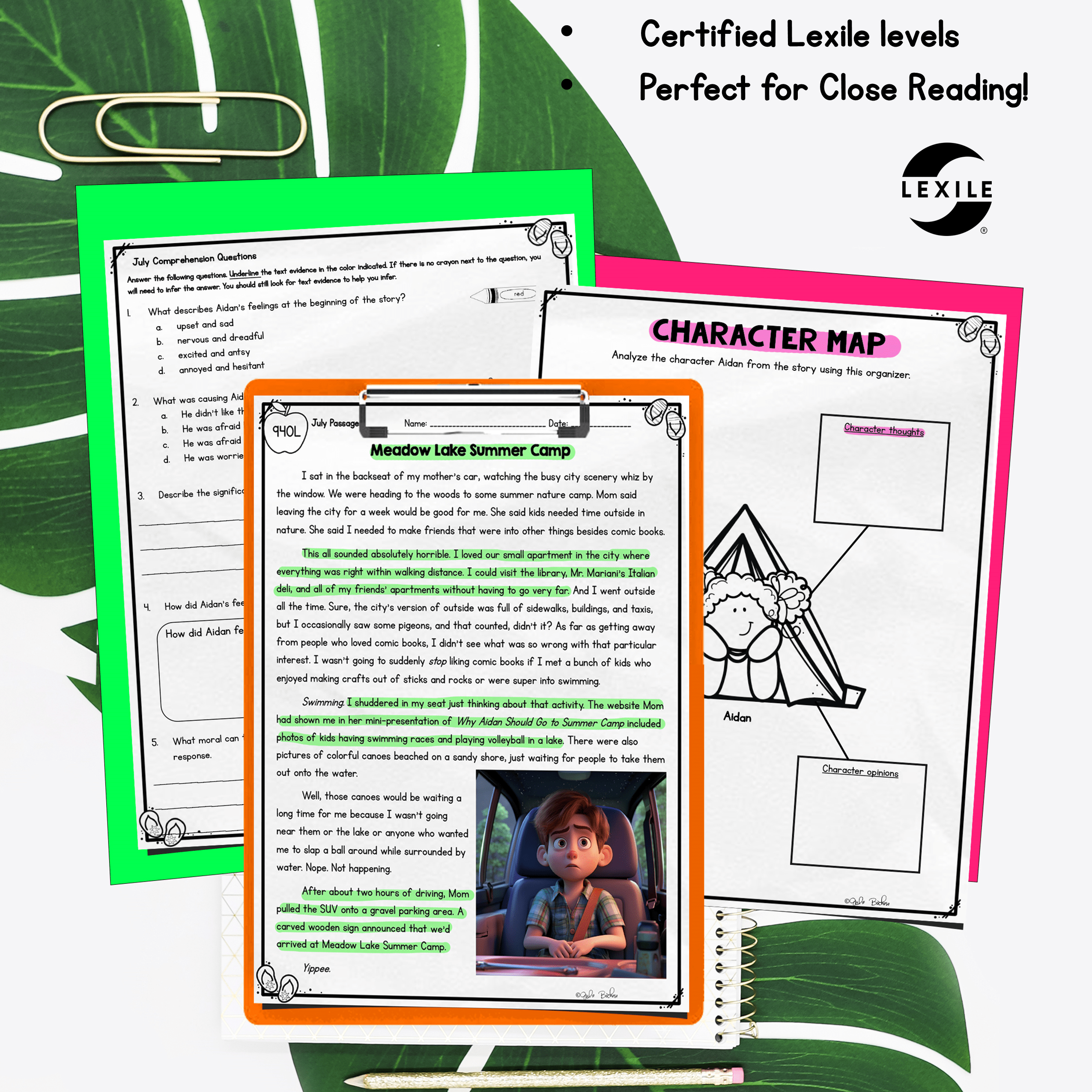 July Lexile Leveled Differentiated Reading Passages - 4th & 5th Grade - Image 3