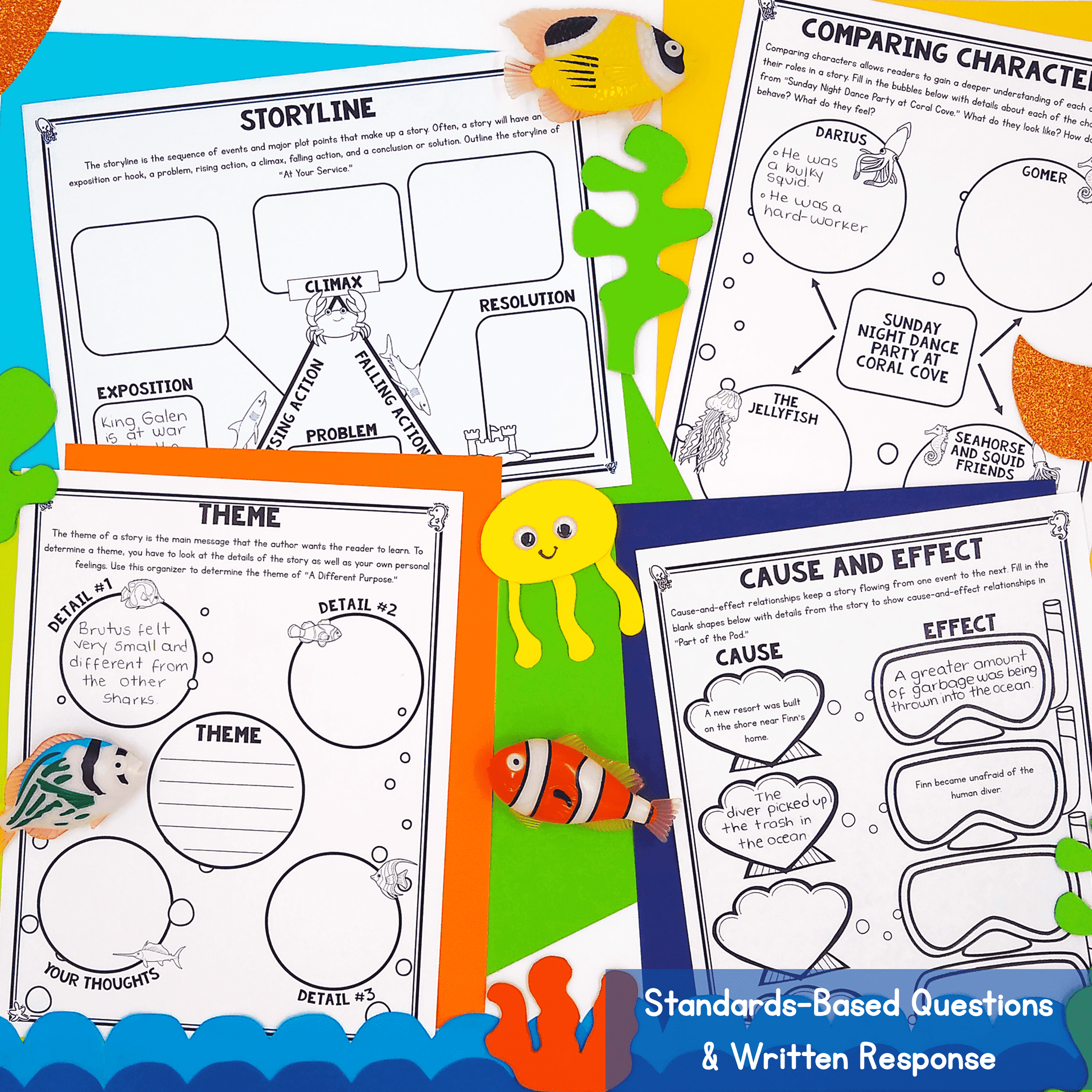 Under the Sea Differentiated Reading Comprehension Passages Lexile Level Fiction - Image 4