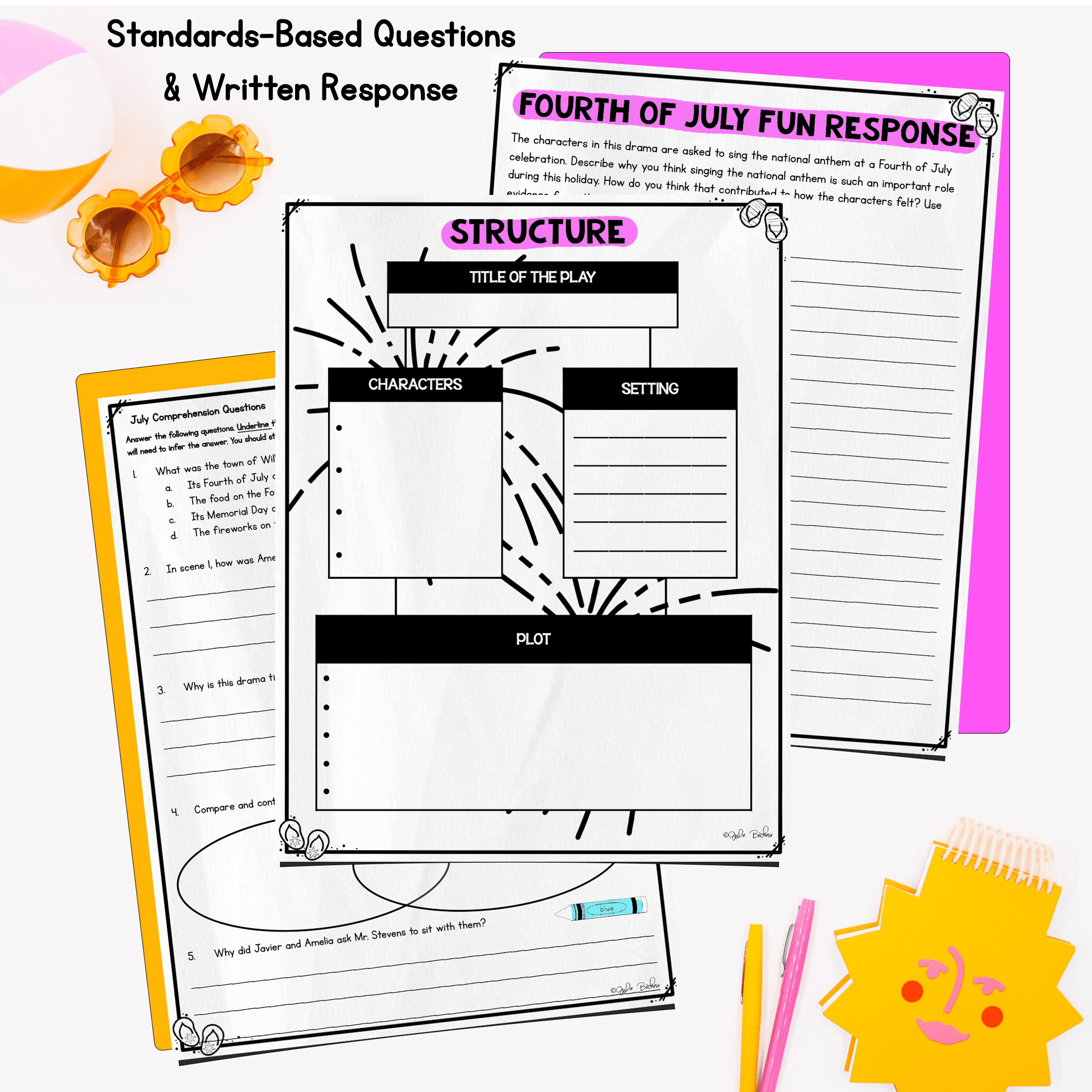 July Lexile Leveled Differentiated Reading Passages - 2nd & 3rd Grade - Image 4