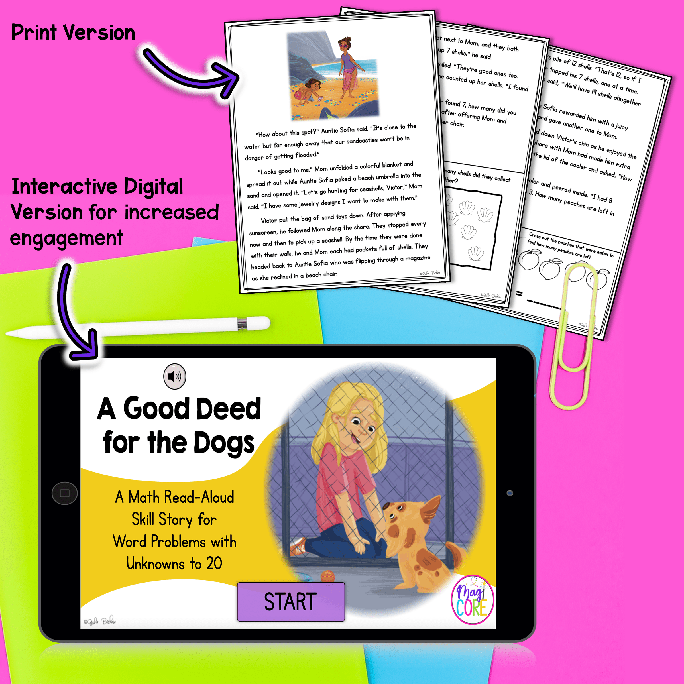 Interactive Math Stories - Addition & Subtraction Word Problems to 20 1st Grade - Image 4