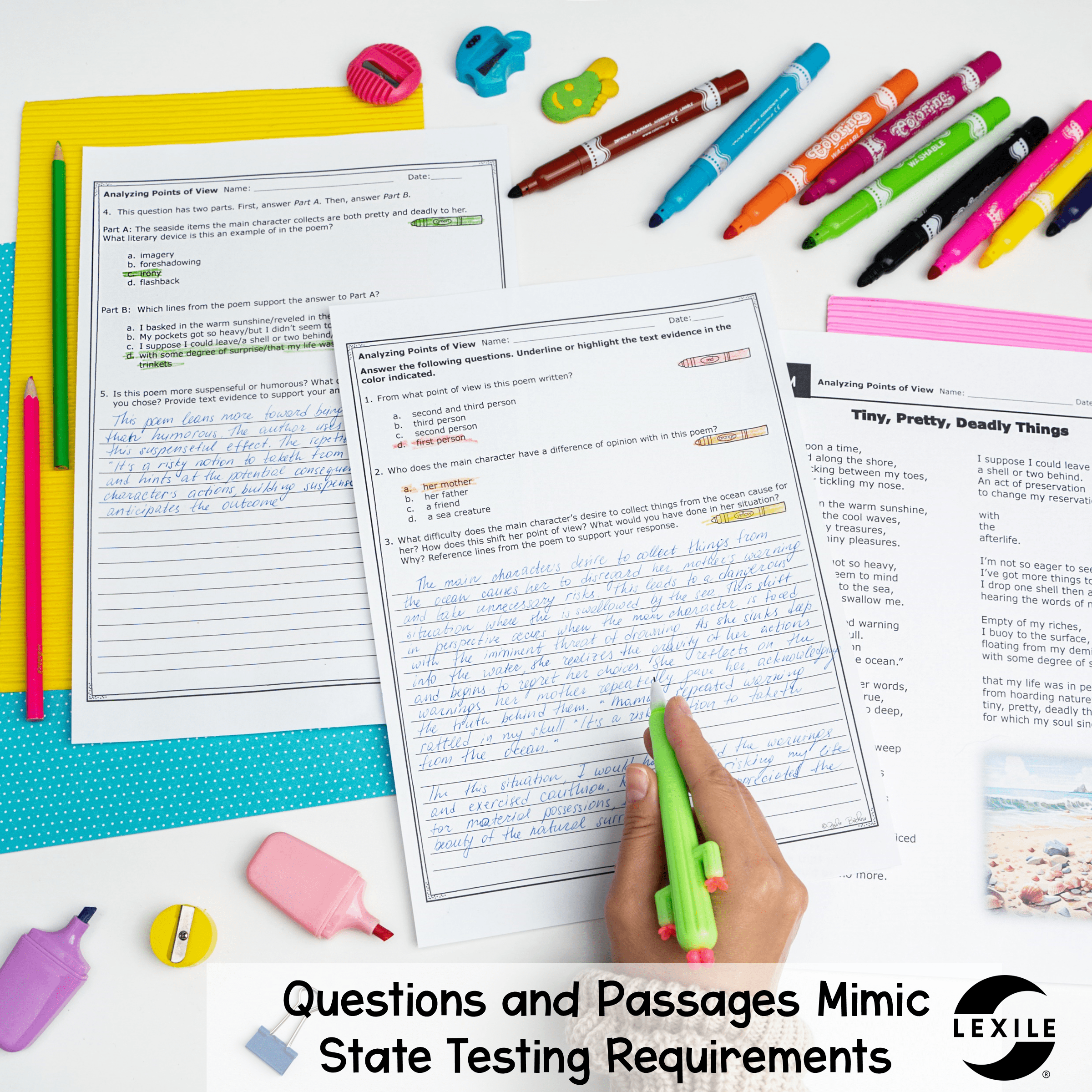 Analyzing Point of View RL.8.6 Reading Passages Questions Anchor Chart - Image 4