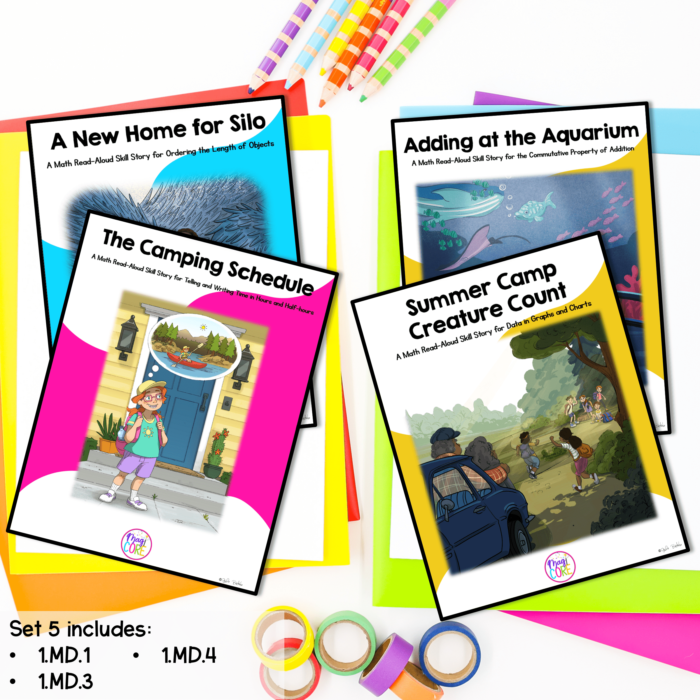 Interactive Math Stories - Measurement & Data Lengths Time Hour Half 1st Grade - Image 3