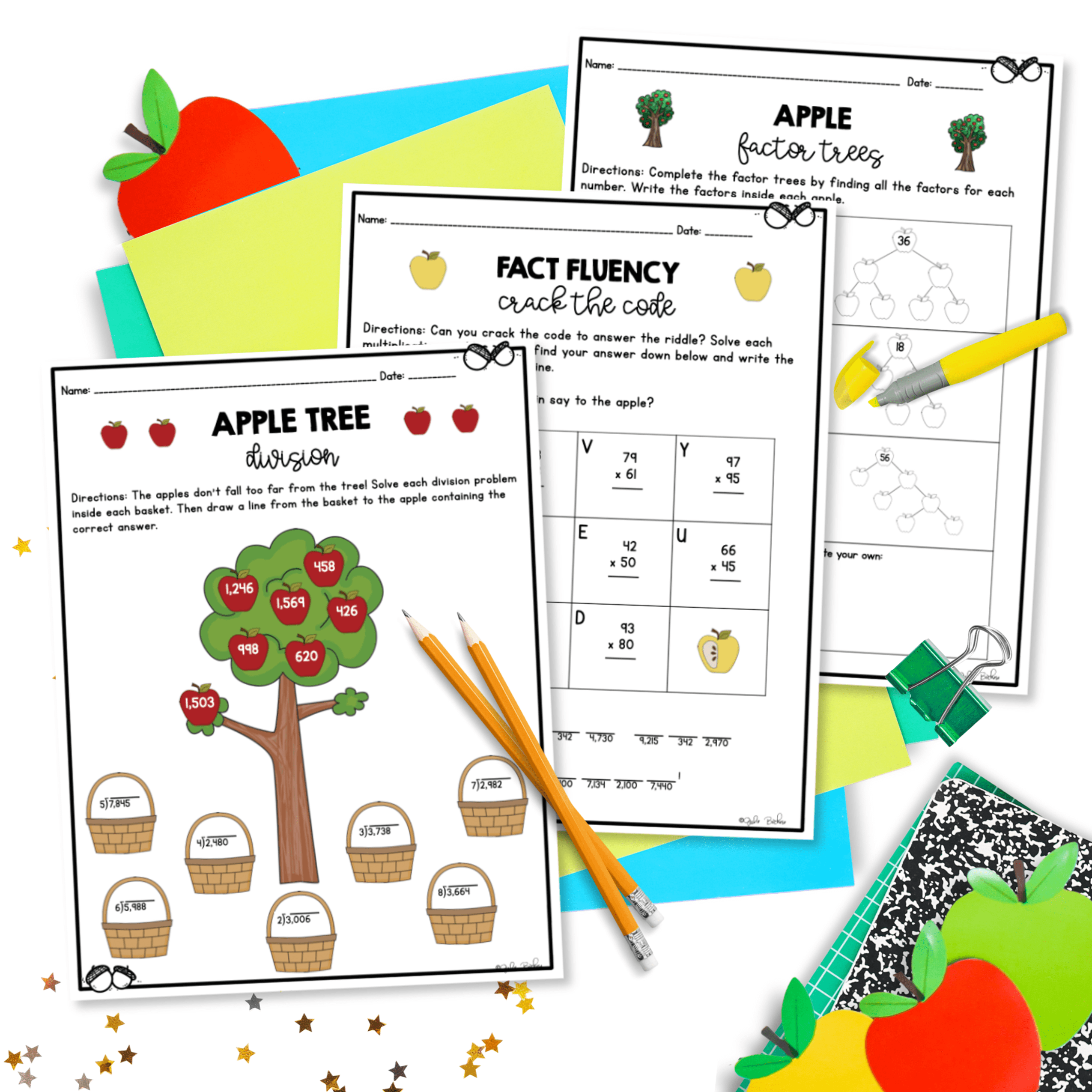 September Themed Math Practice - 4th Grade - Image 4