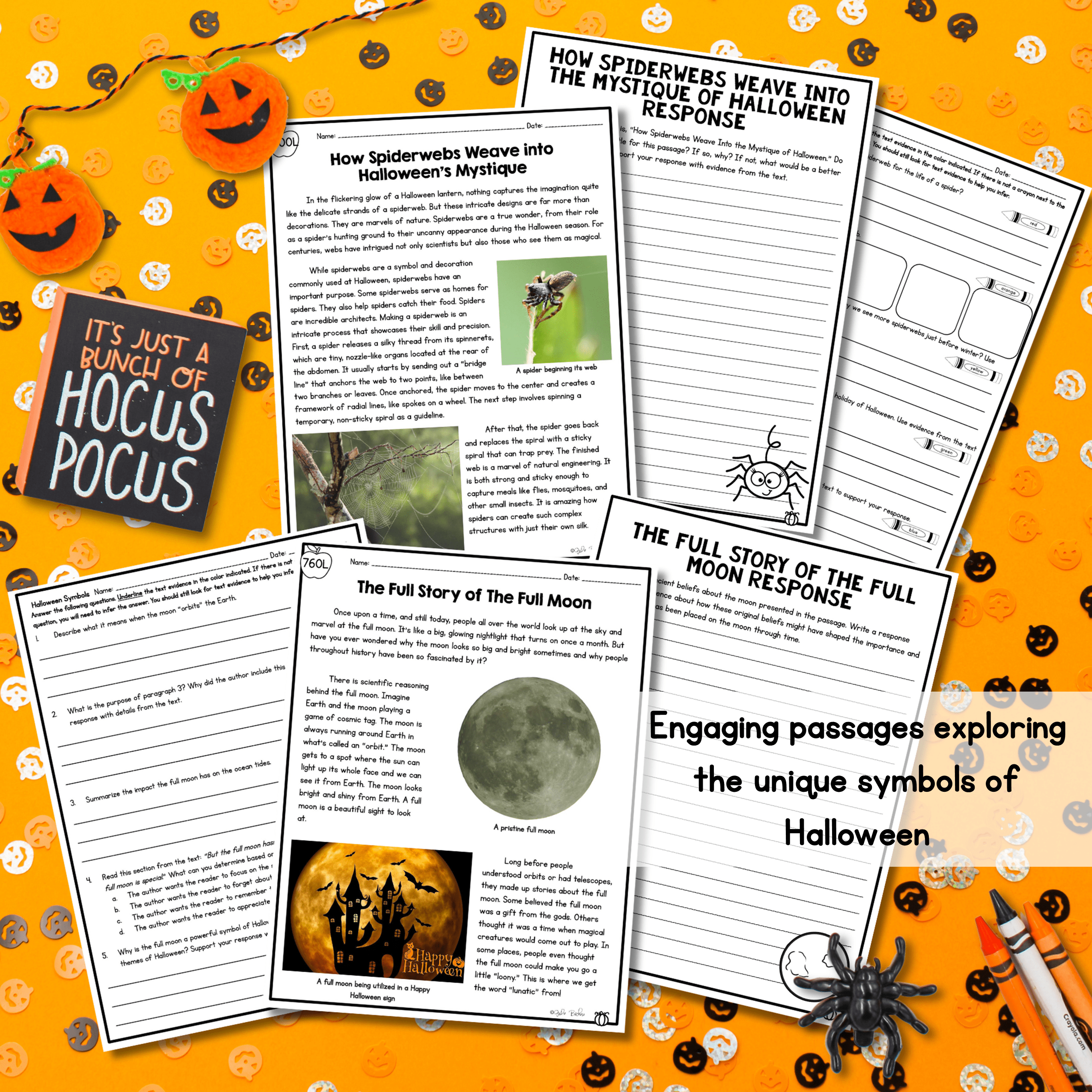 Halloween Symbols Lexile Leveled Differentiated Reading Passages - 2nd-5th Grade - Image 2