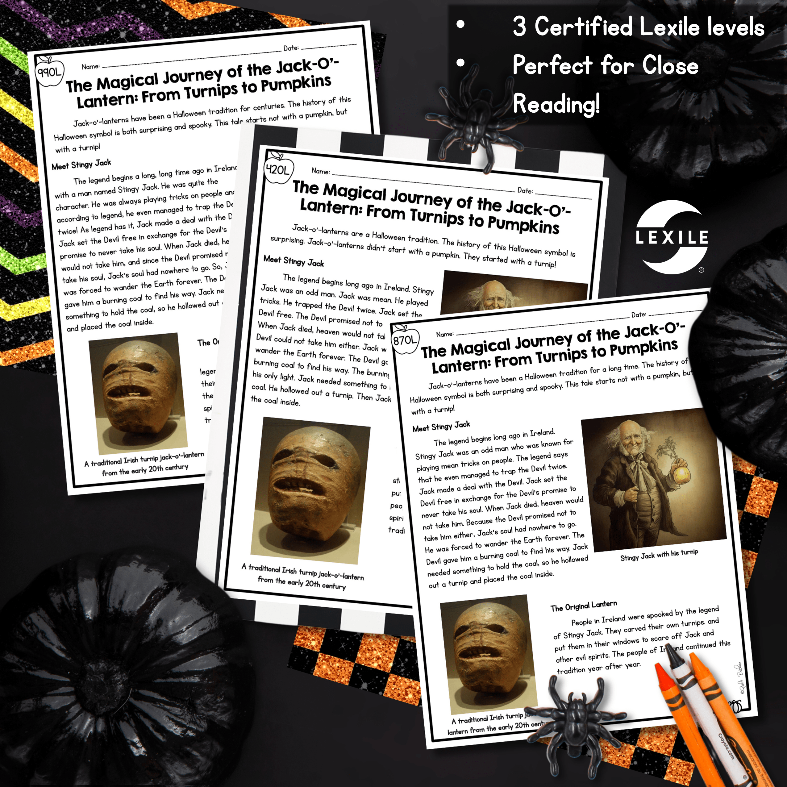 Halloween Symbols Lexile Leveled Differentiated Reading Passages - 2nd-5th Grade - Image 3
