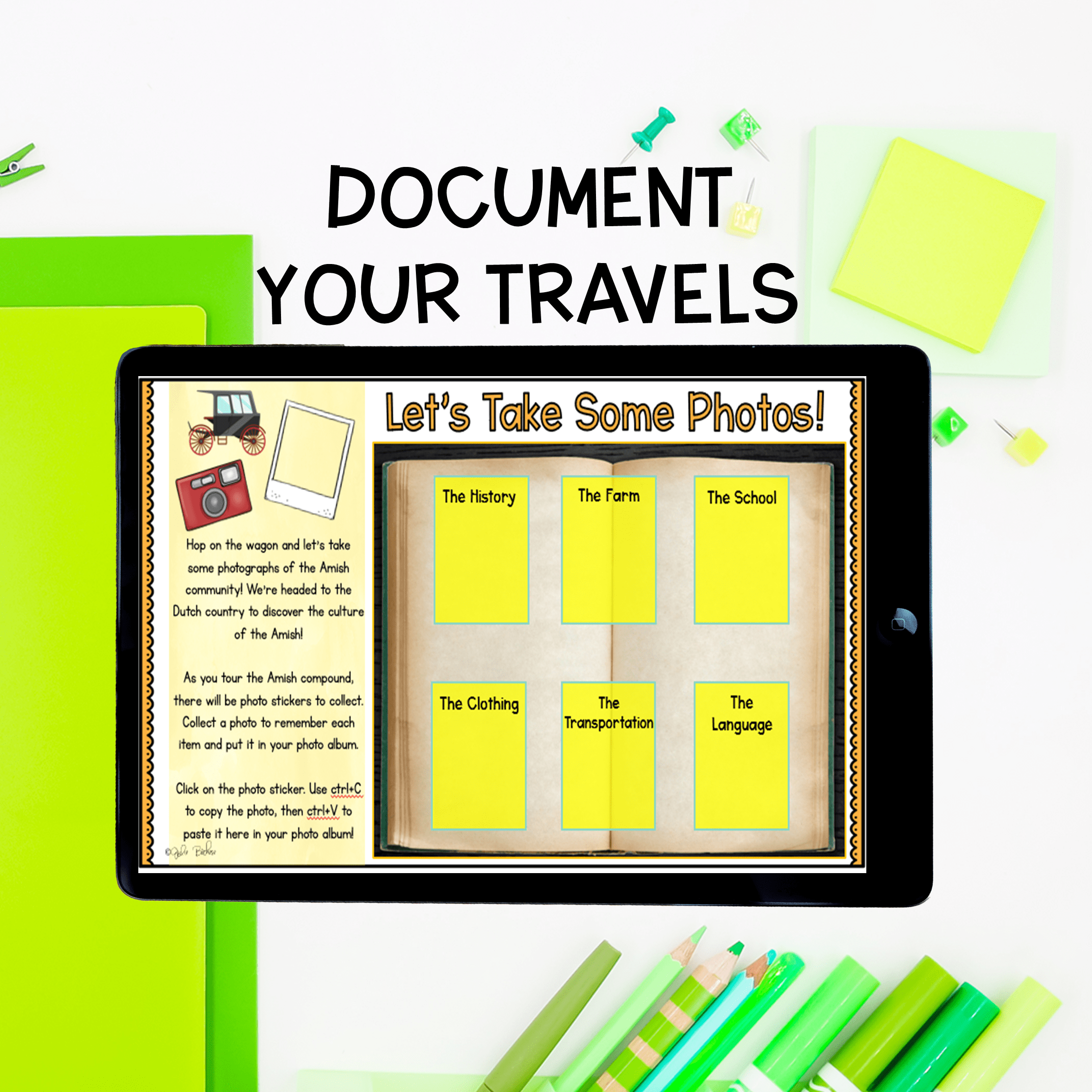 Virtual Field Trip Pennsylvania Amish Digital Resource Google Slides Activity - Image 4