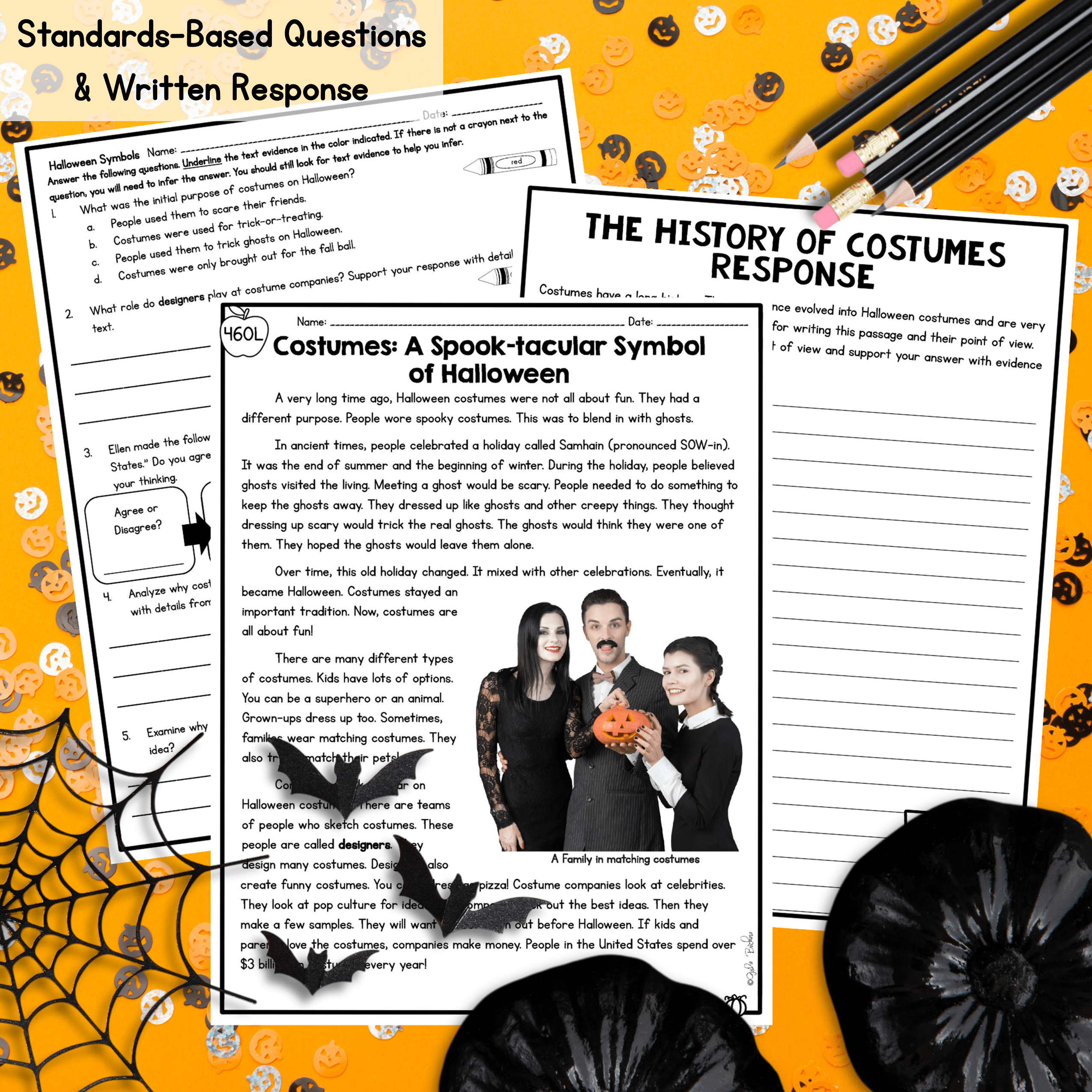 Halloween Symbols Lexile Leveled Differentiated Reading Passages - 2nd-5th Grade - Image 4