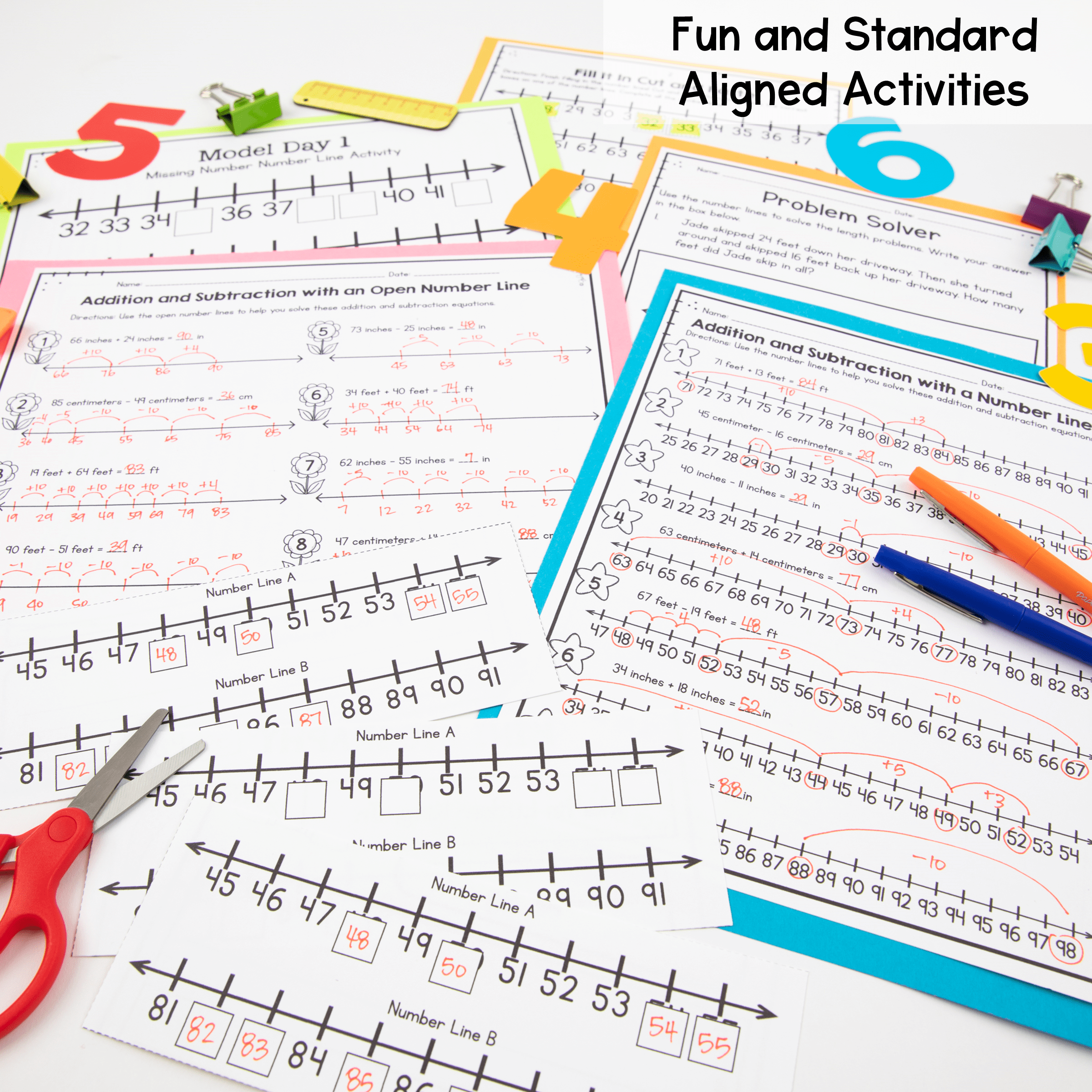 Whole Numbers as Lengths - 2nd Grade - 2.MD.B.6 - Print & Digital - Image 2