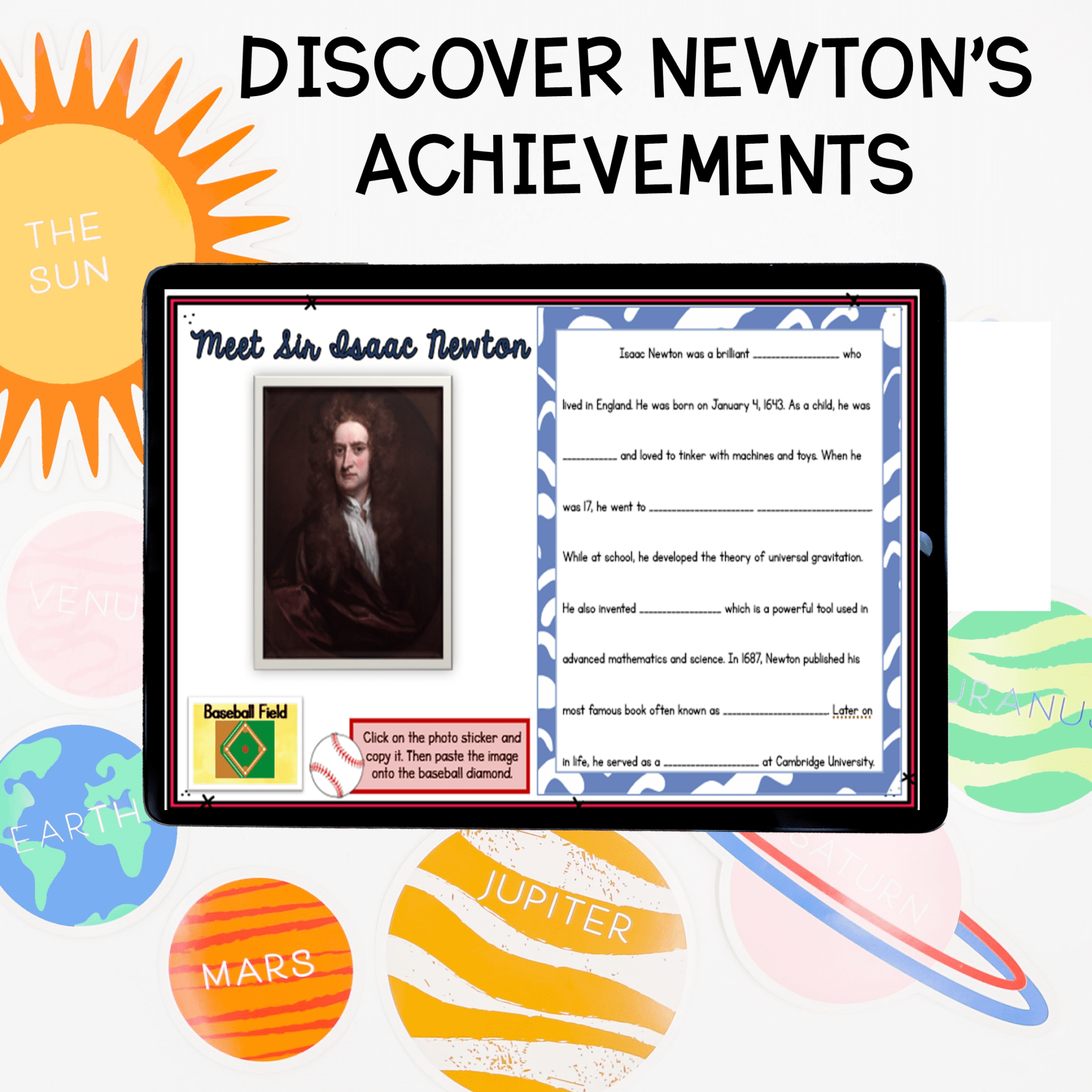 Virtual Field Trip Baseball Game (Newton's Law of Motion) Digital Resource - Image 2