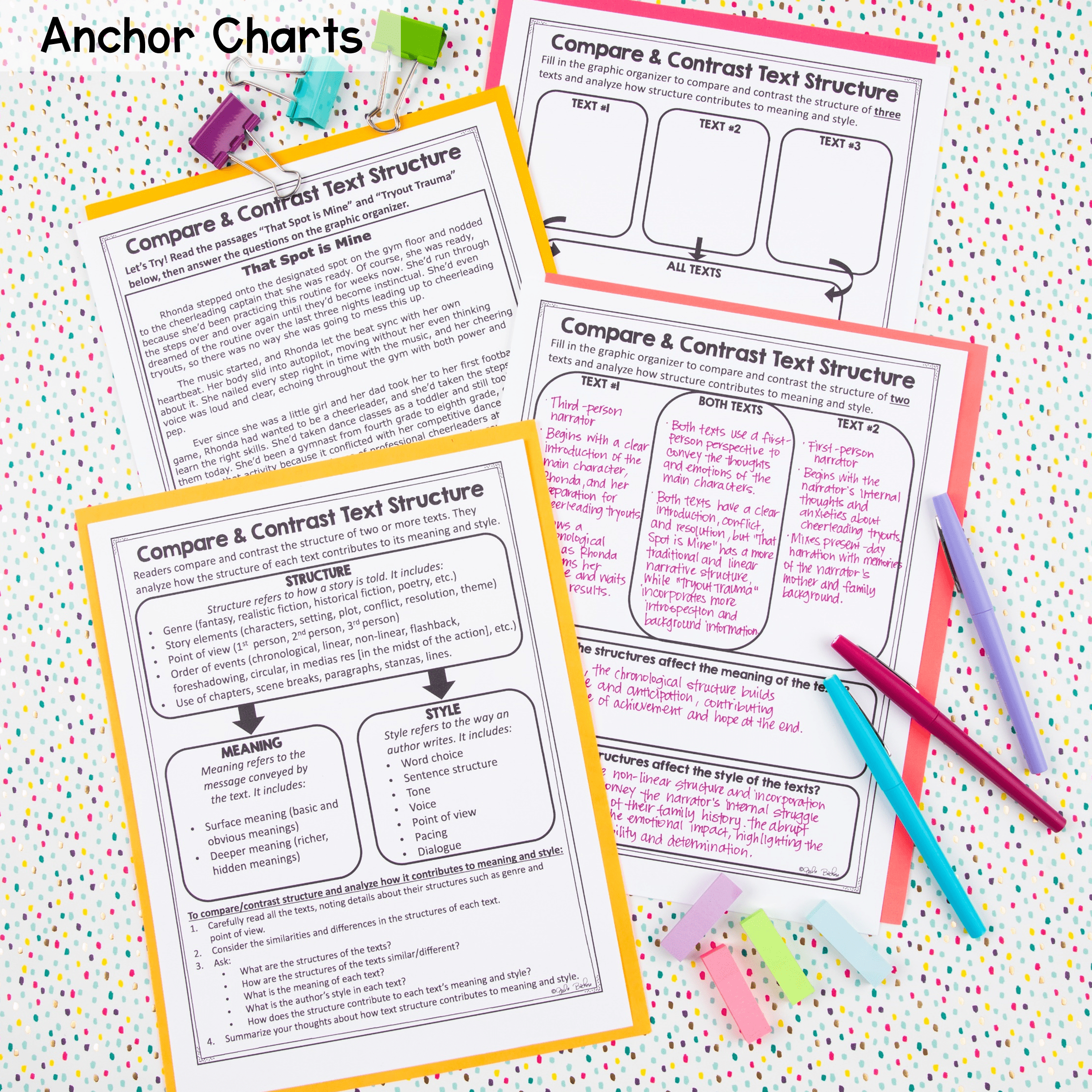 Compare & Contrast Text Structure Fiction RL.8.5 Two More Texts Passage Analysis - Image 3