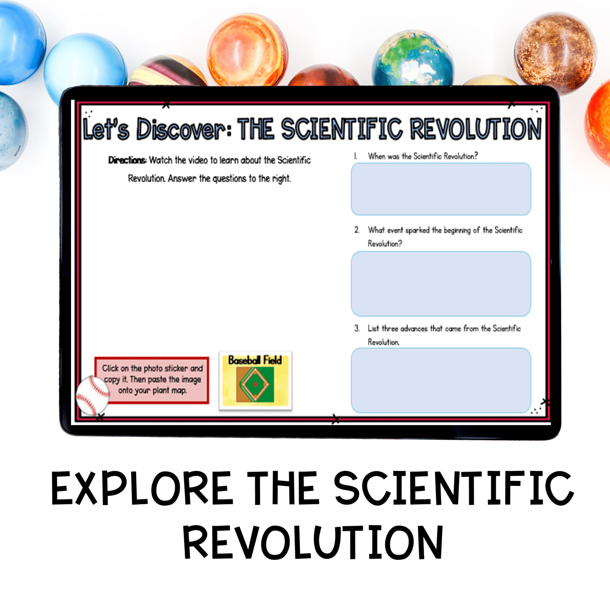 Virtual Field Trip Baseball Game (Newton's Law of Motion) Digital Resource - Image 3