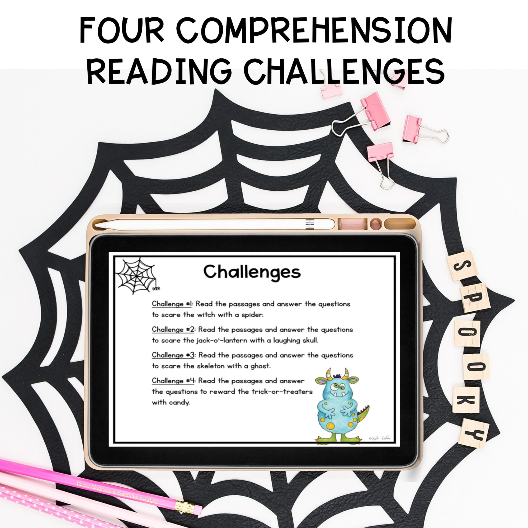 1st Grade Haunted House Halloween Reading Escape Room & Digital Webscape - Image 4