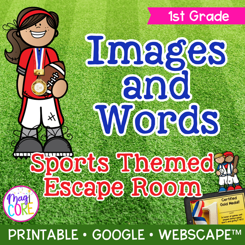 Nonfiction Text Structure Sports Escape Room & Webscape™ - 1st Grade