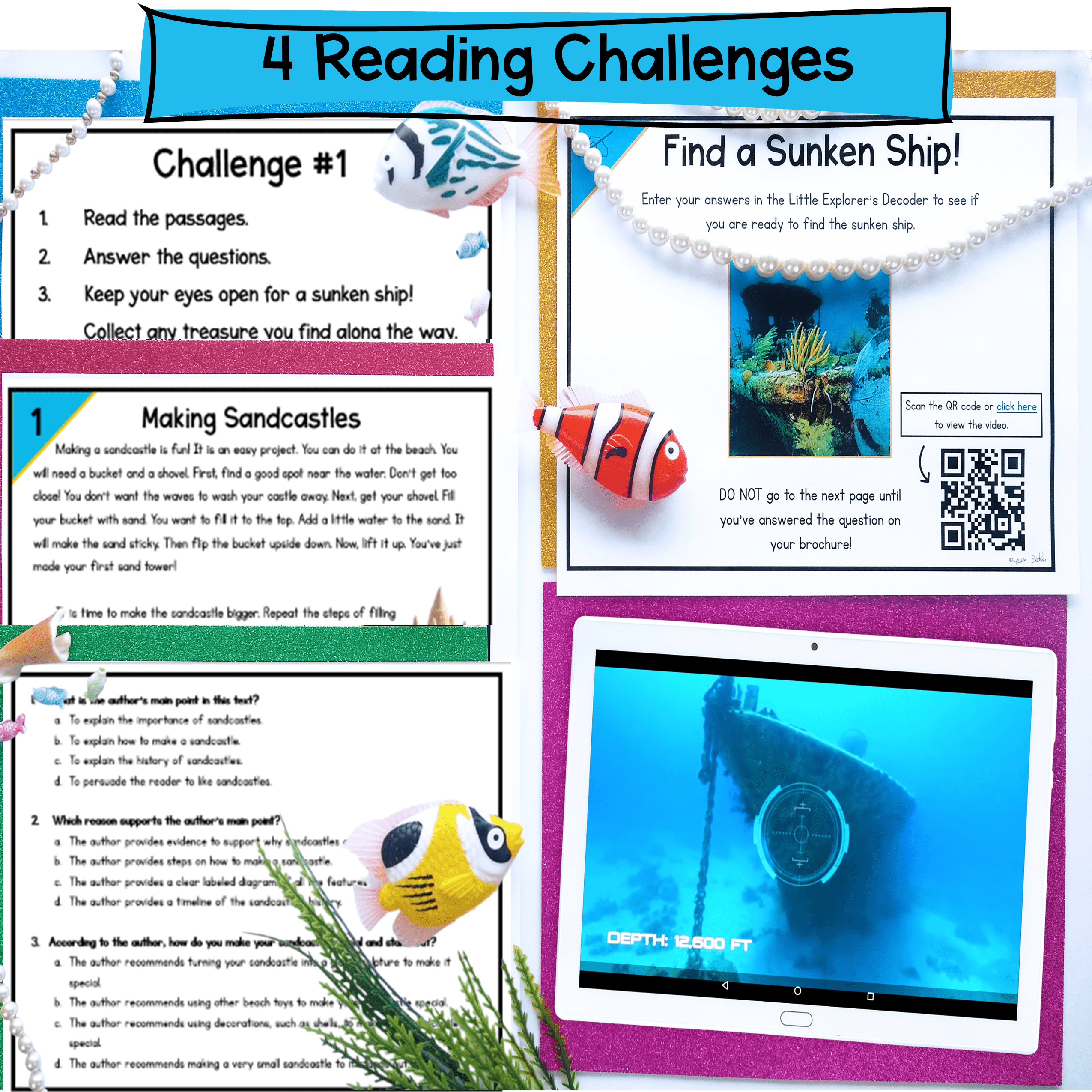Reasons Support Points Reading Comprehension Escape Room & Webscape 1st Grade - Image 3