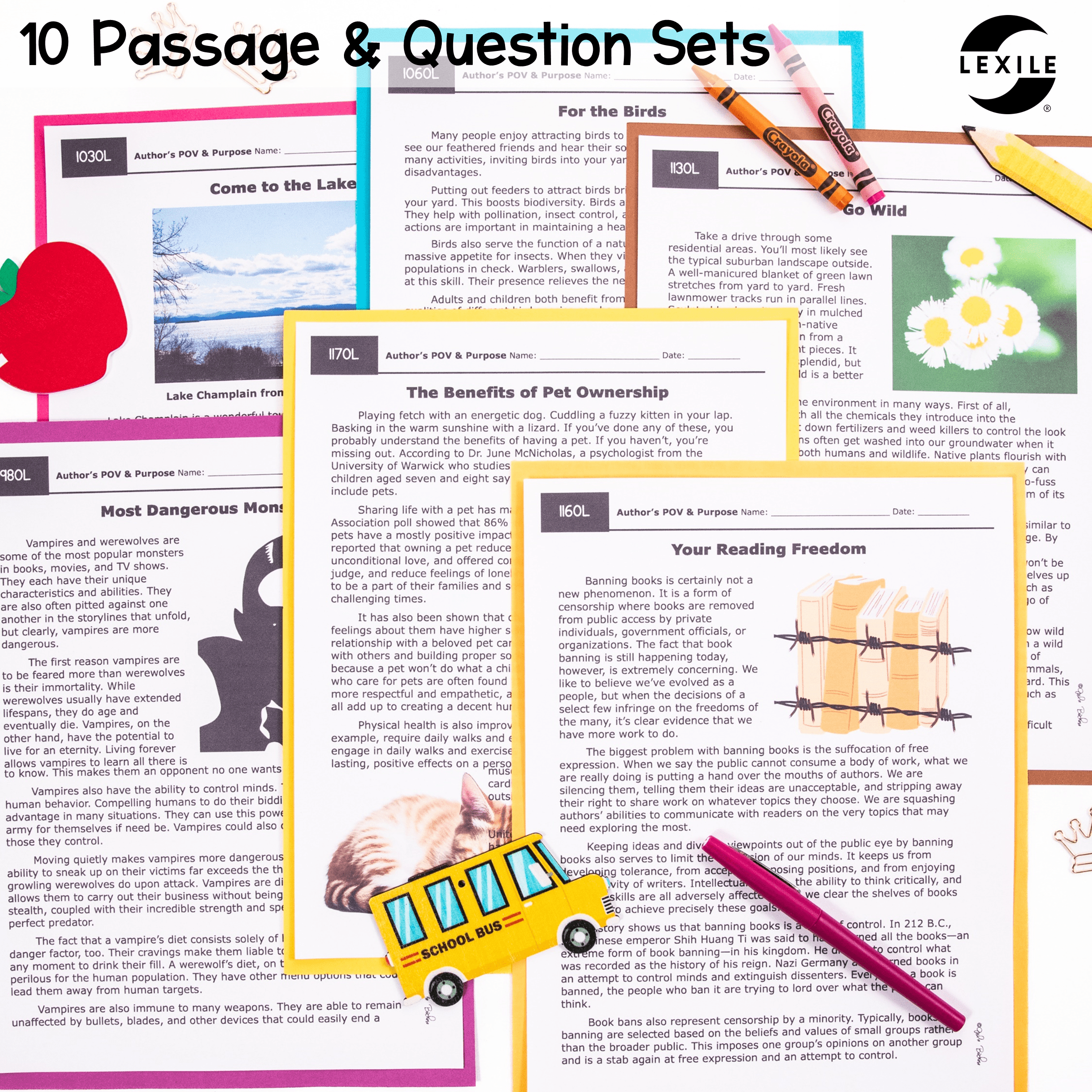 Author's Point of View & Purpose RI.7.6 RI.8.6 Reading Comprehension Passages - Image 2
