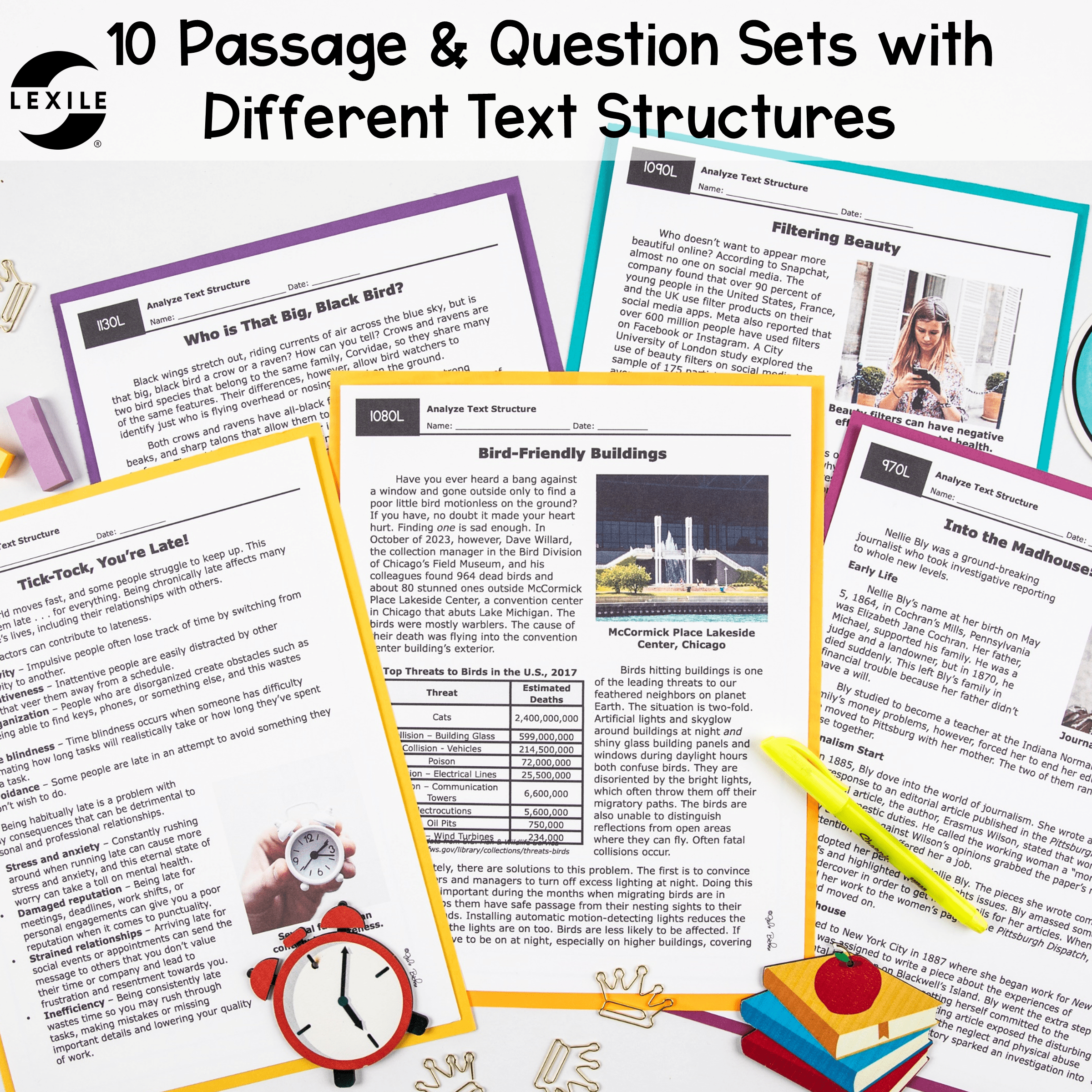 Analyze Text & Paragraph Structure RI.7.5 RI.8.5 Reading Comprehension Passages - Image 2