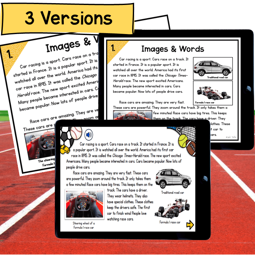 Information from Pictures Images & Text Sports Escape Room 1st Grade RI.1.6 - Image 4