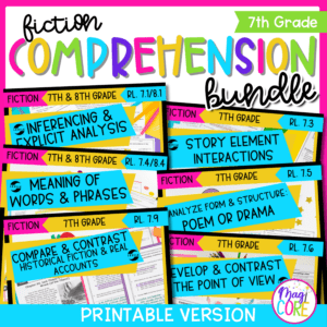 7th Grade Reading Comprehension Fiction Bundle - Lexile Leveled Passages