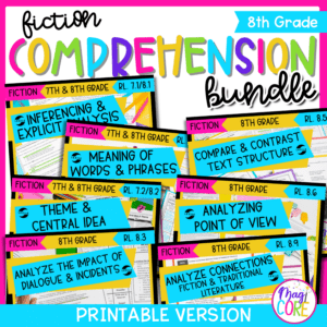 8th Grade Reading Comprehension Fiction Bundle - Lexile Leveled Passages